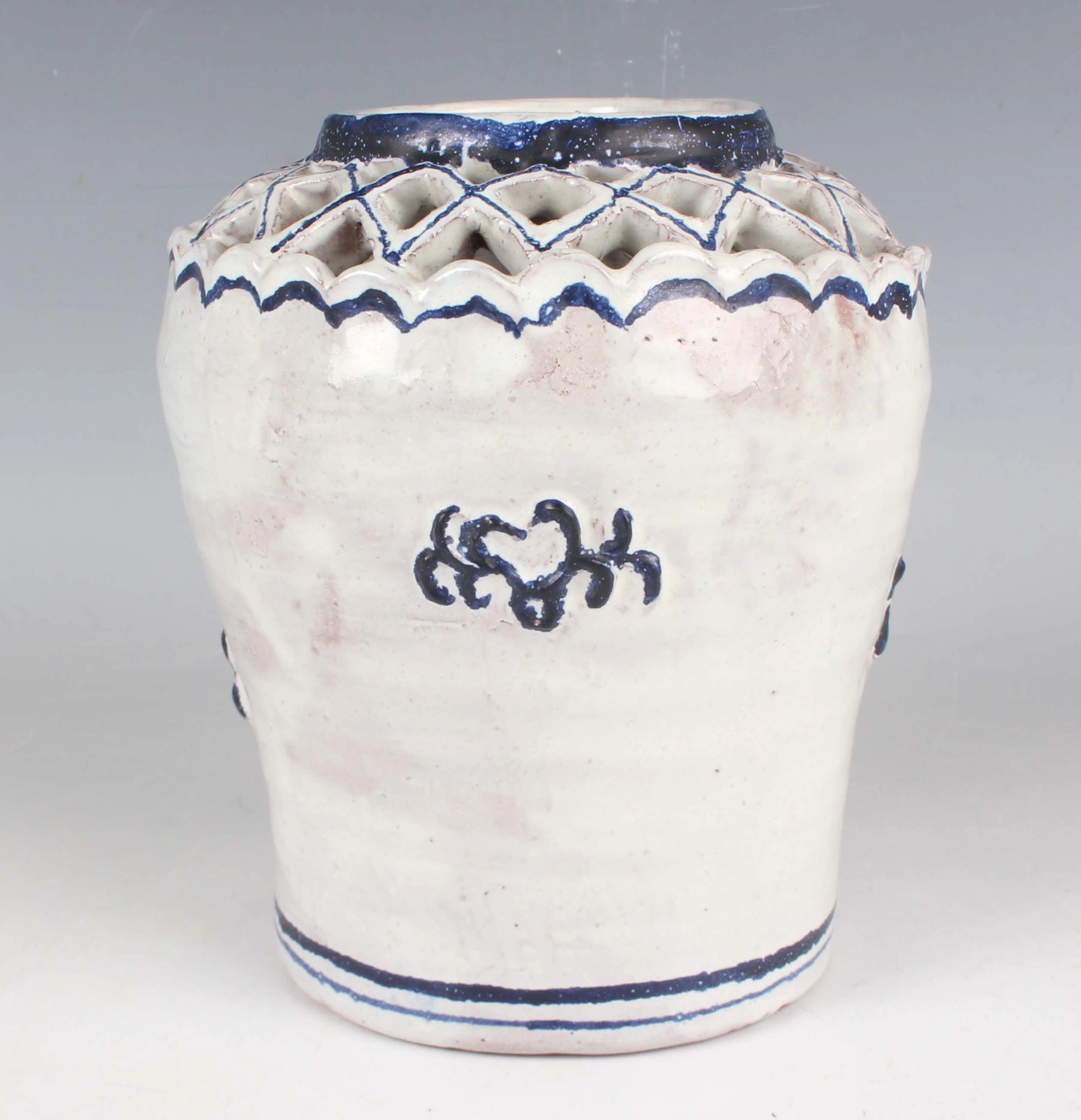 A Wiener Werkstätte pottery vase, circa 1920, designed by Vally Wieselthier