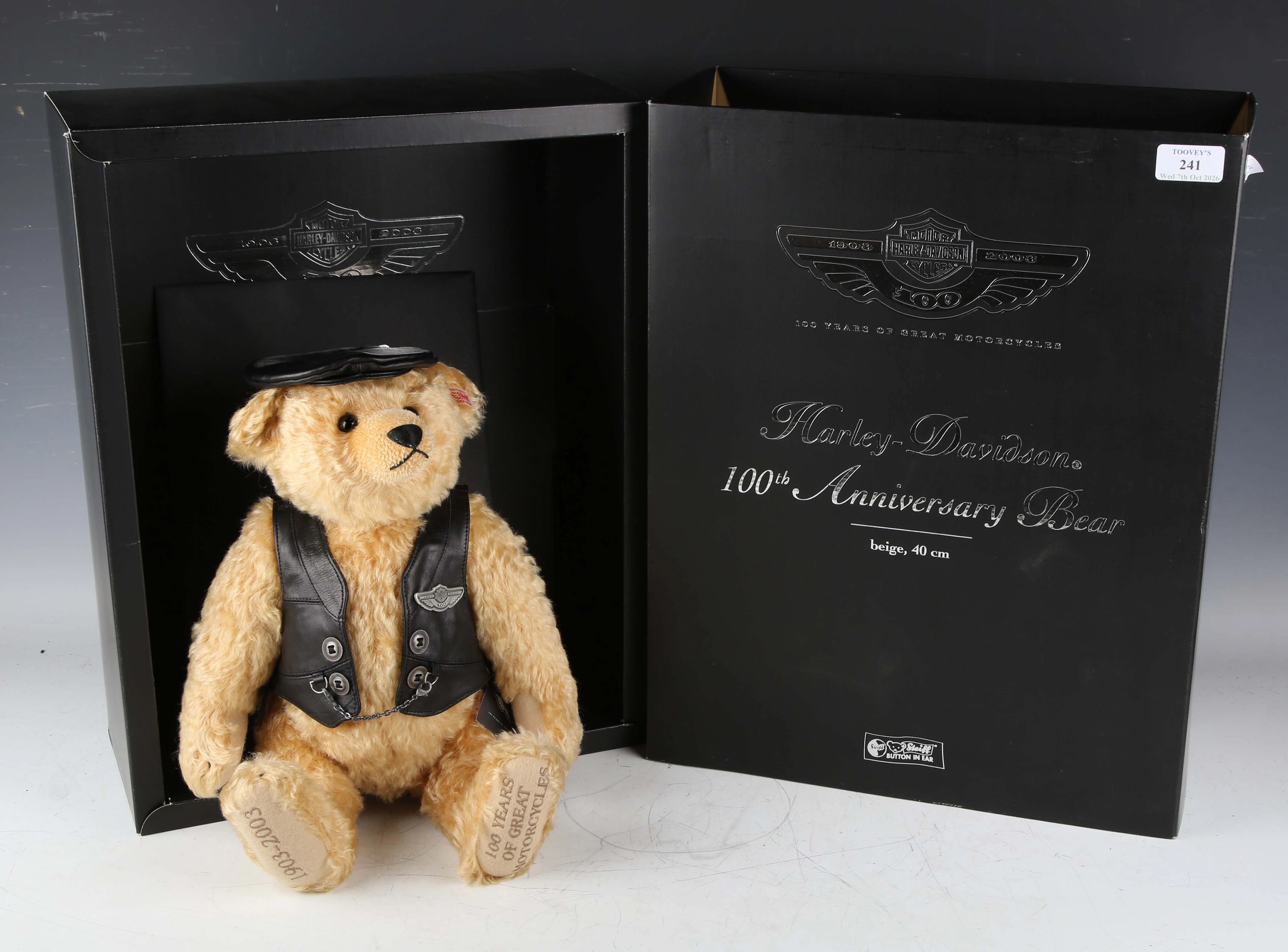 A Steiff Harley Davidson 100th Anniversary Bear, boxed with certificate