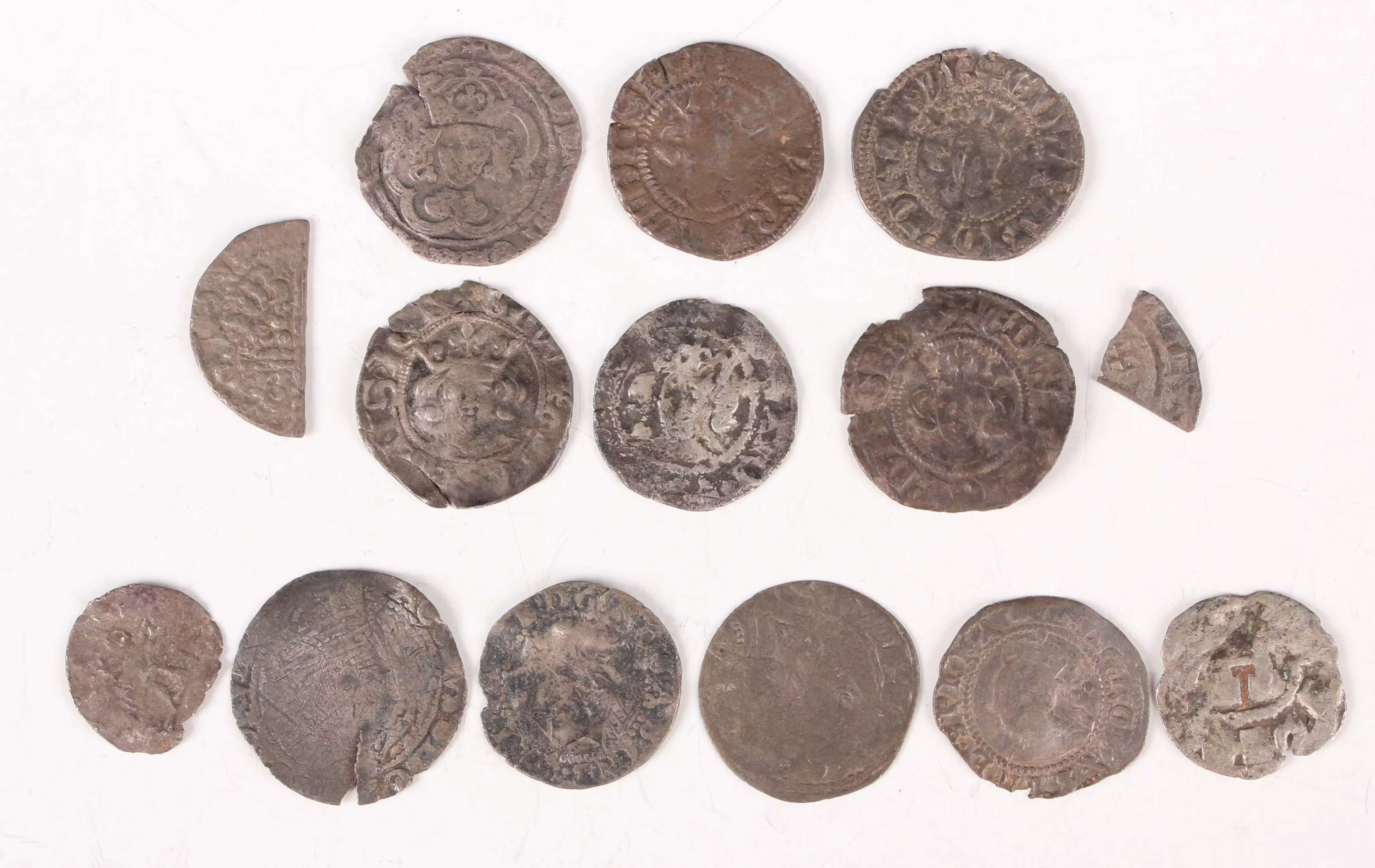 A small collection of mixed hammered silver coinage, including a Henry