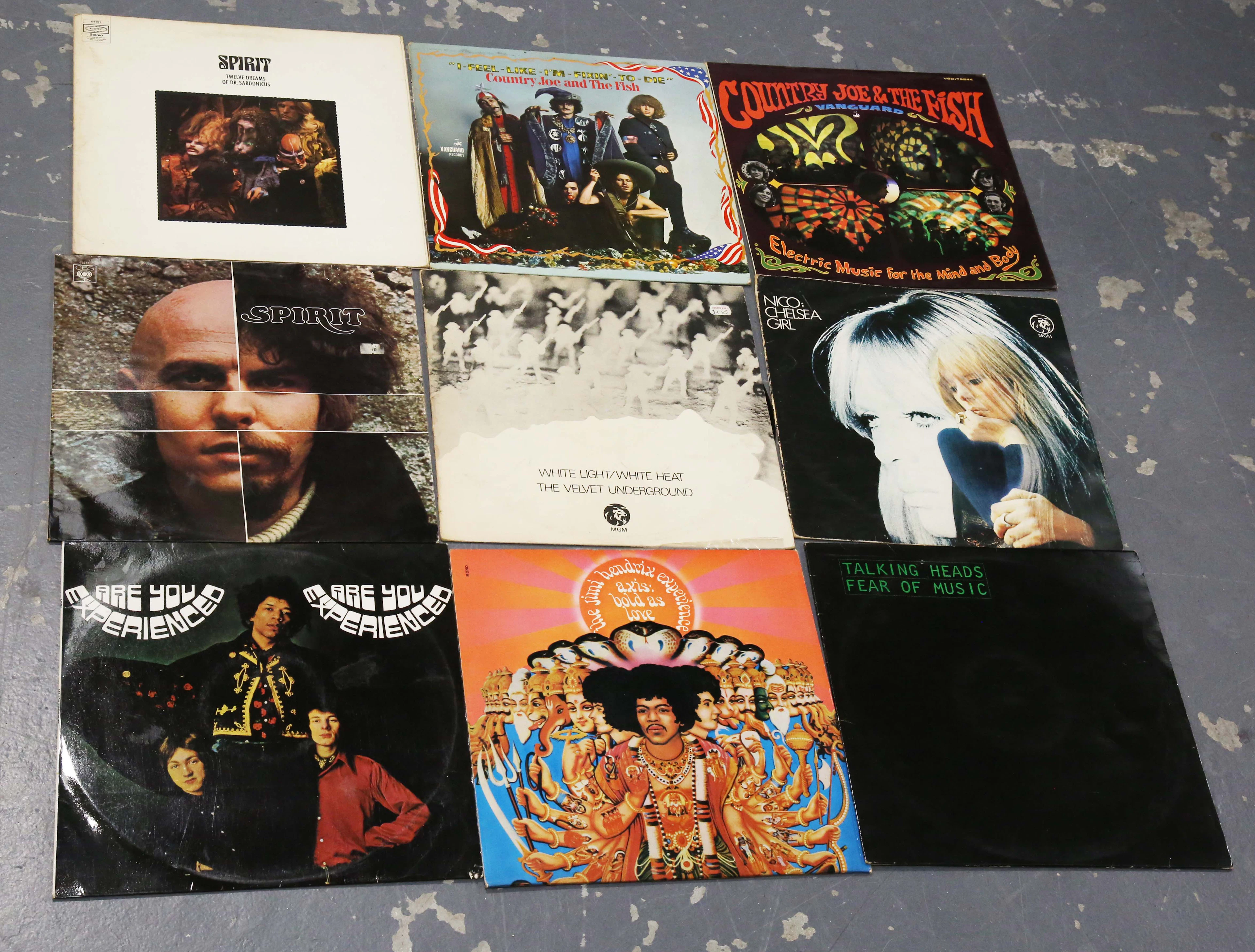 A collection of approximately ninety-four LP records, mainly American