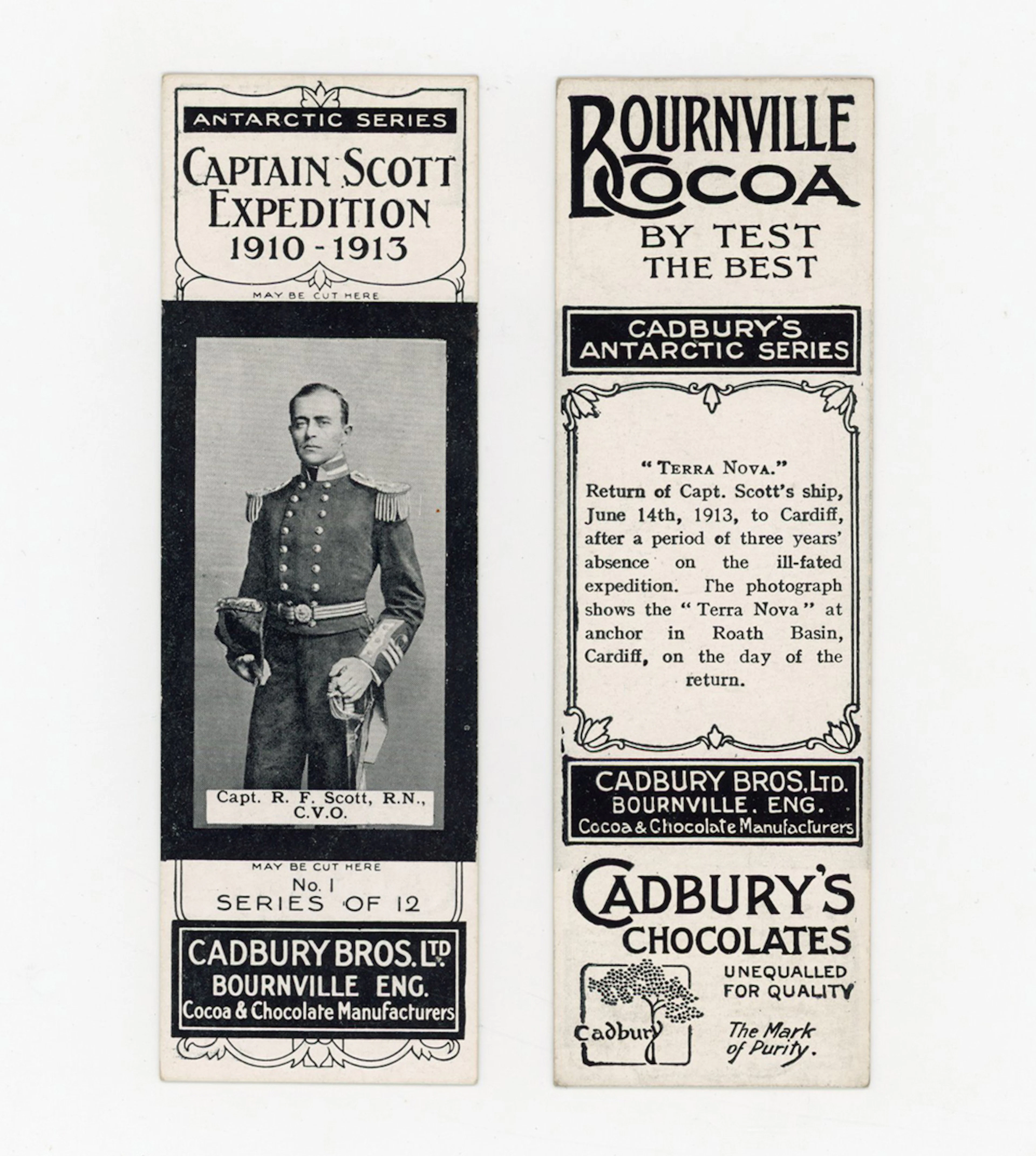 A set of 12 Cadbury’s extra-large size ‘Antarctic Series, Captain