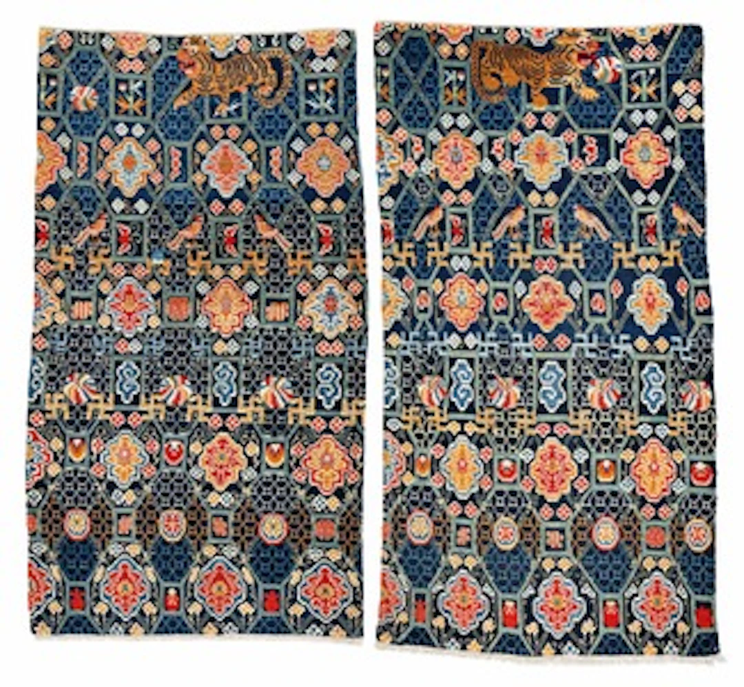 A Pair of Tibet Tiger Rugs