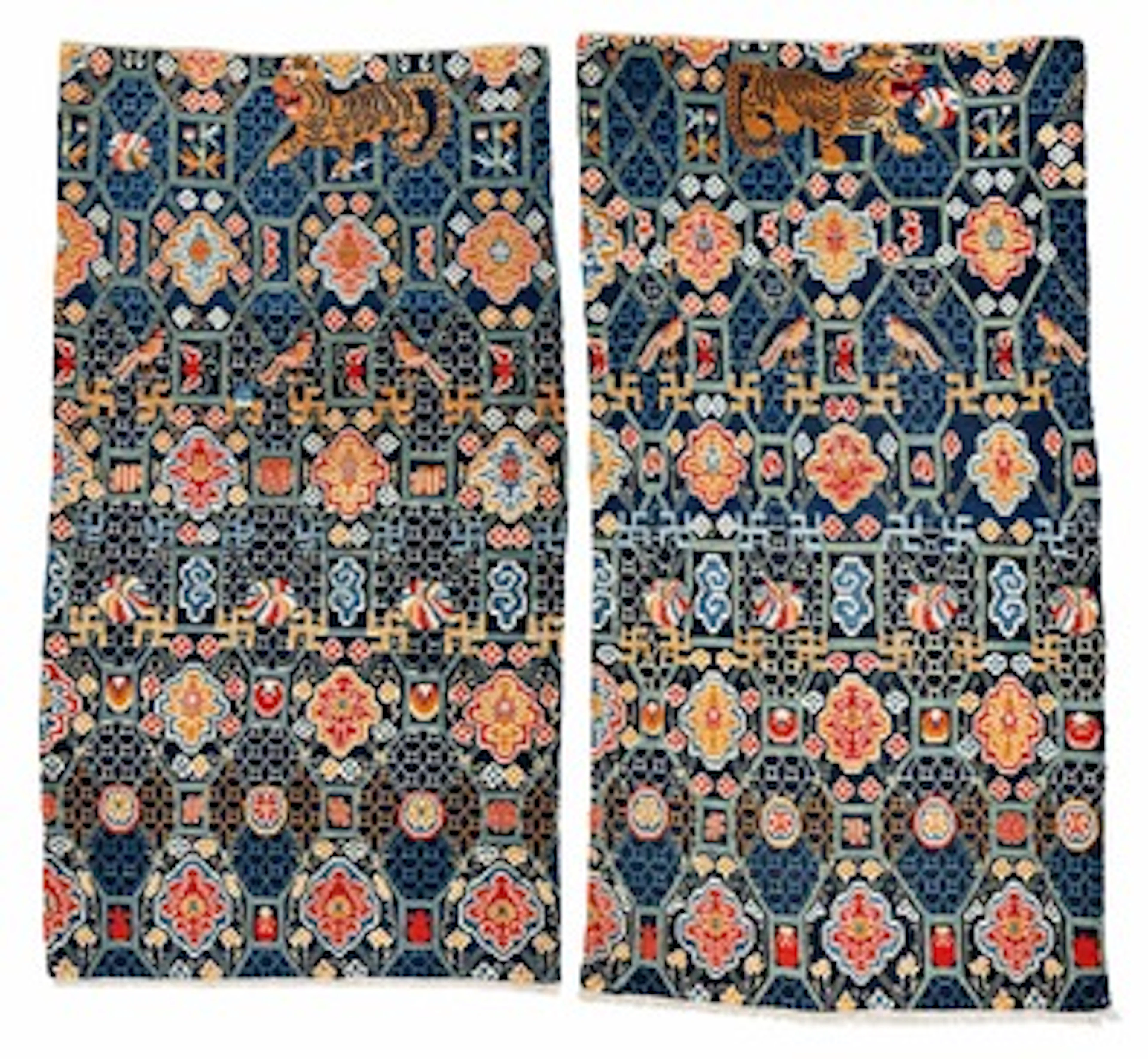 A Pair of Tibet Tiger Rugs