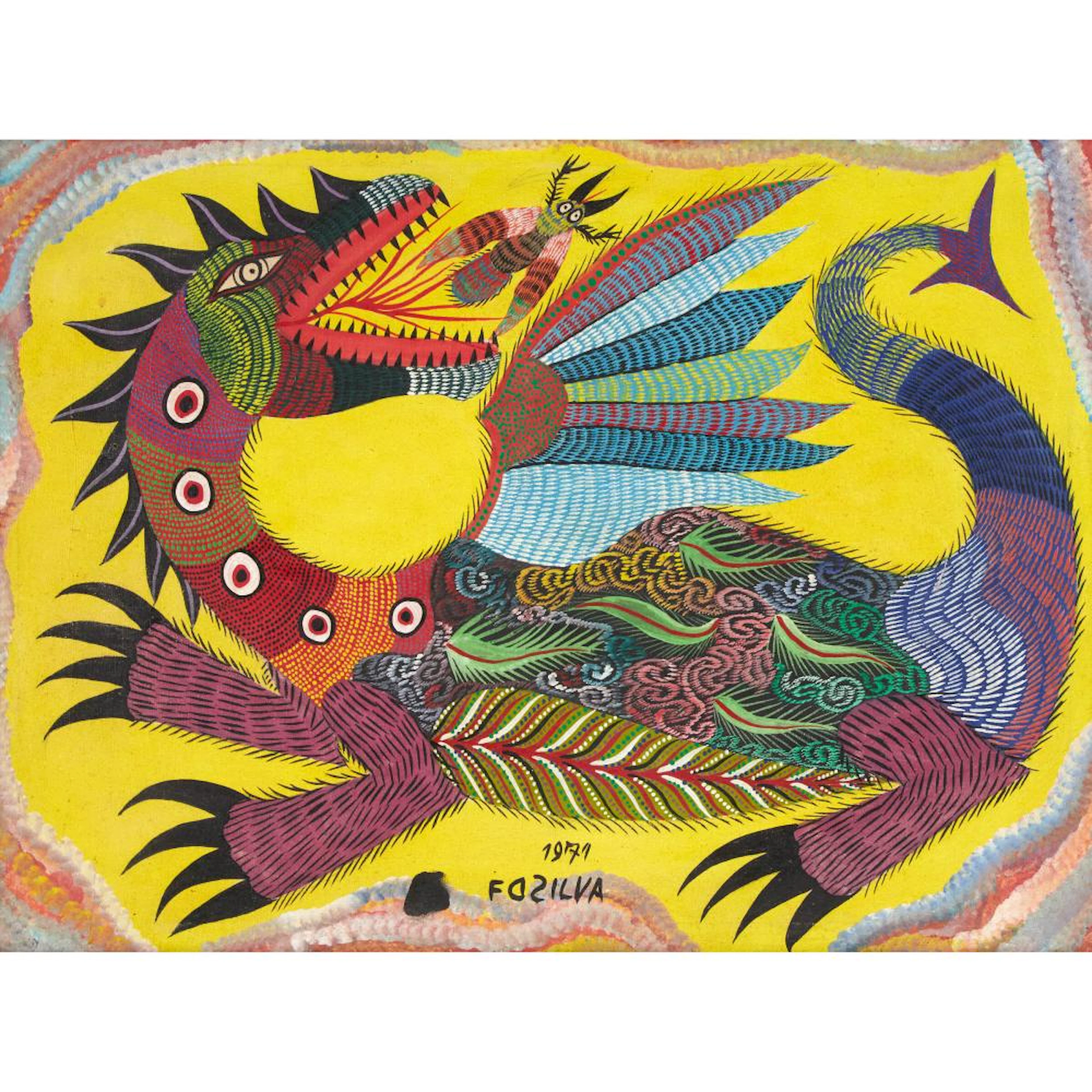 Francisco da Silva (1910-1985), UNTITLED (DRAGON & FLY), 1971