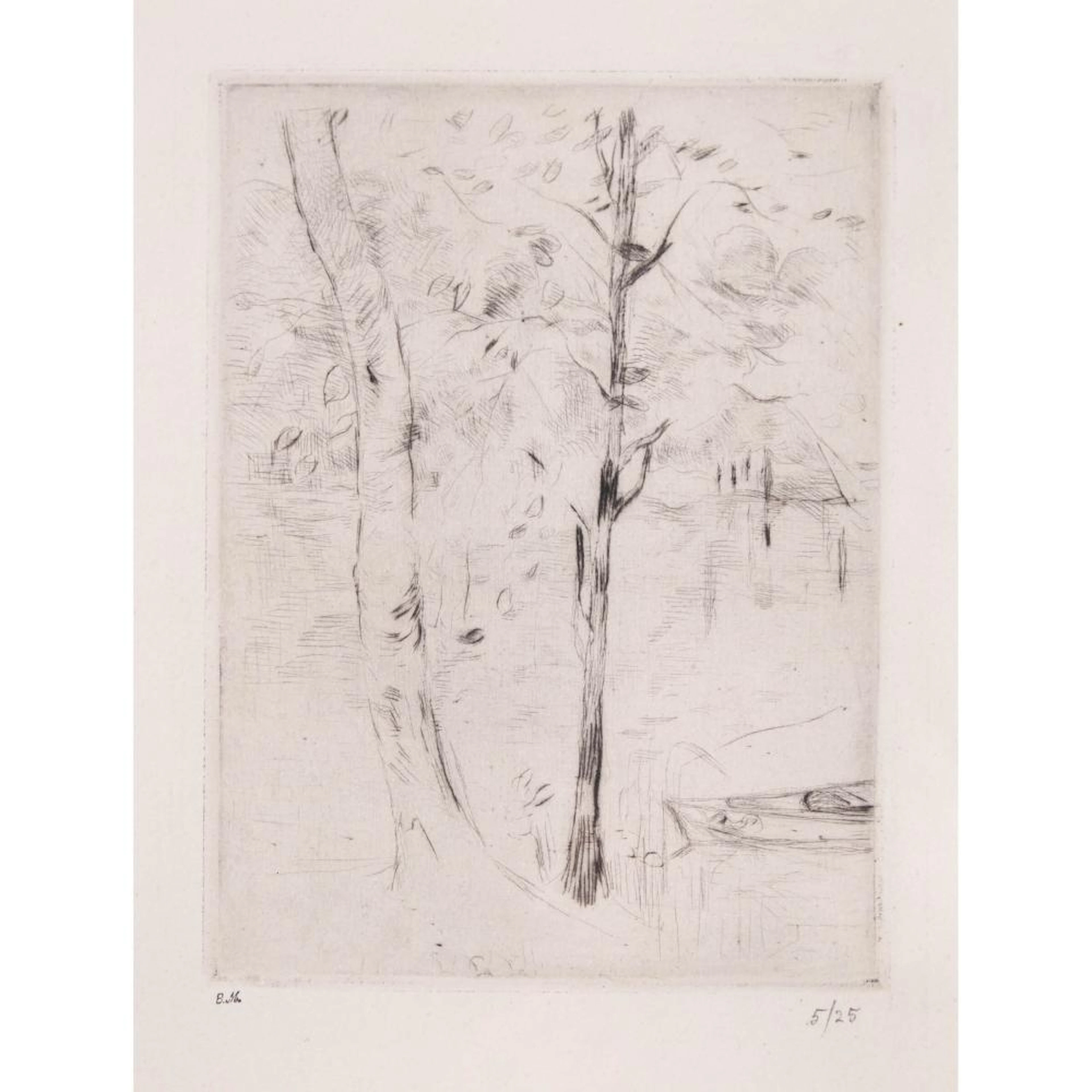 Berthe Morisot (1841-1895), JARDIN DE MÉZY / BORD DU LAC, CA. 1880-1885