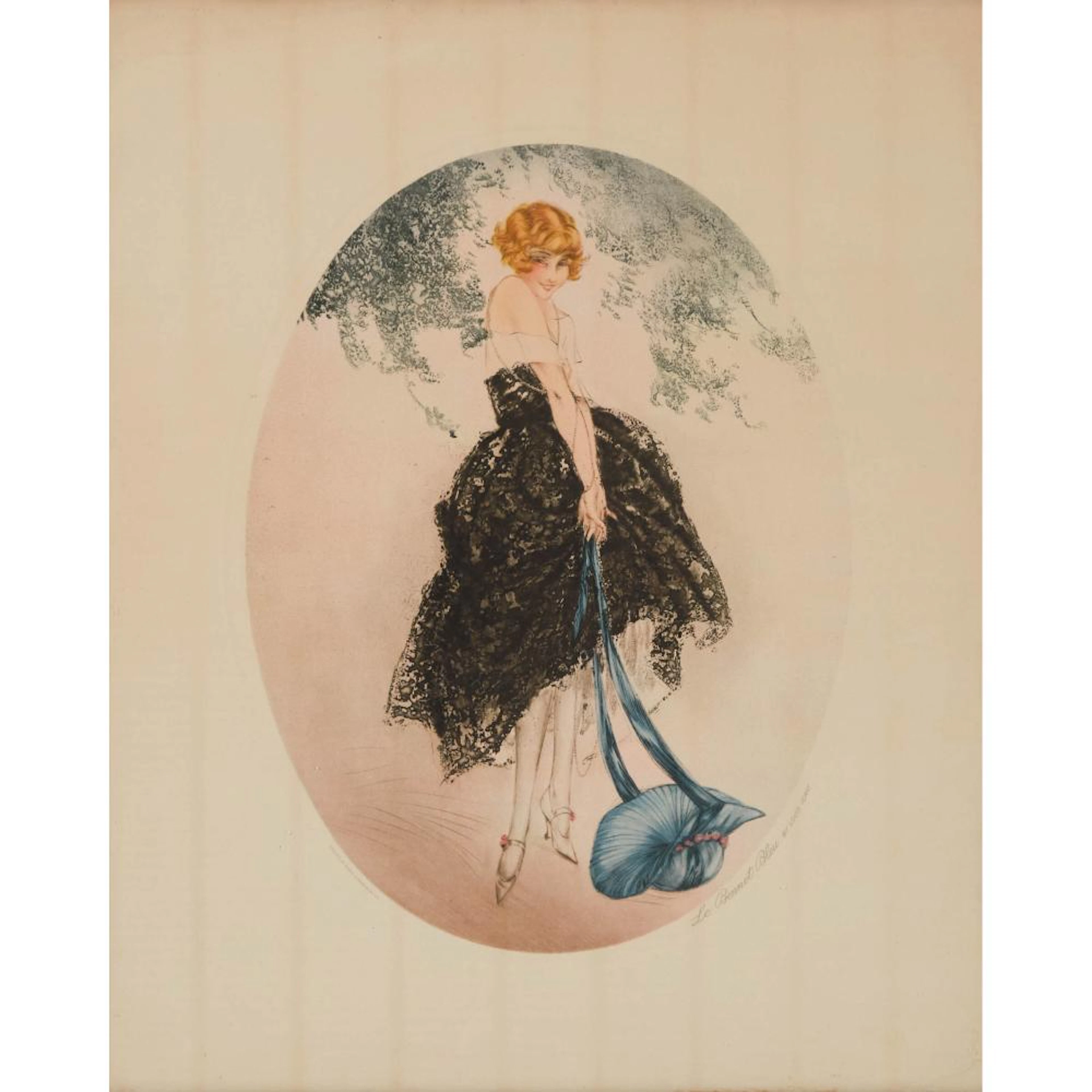 Louis Icart (1880-1950), LE BONNET BLEU