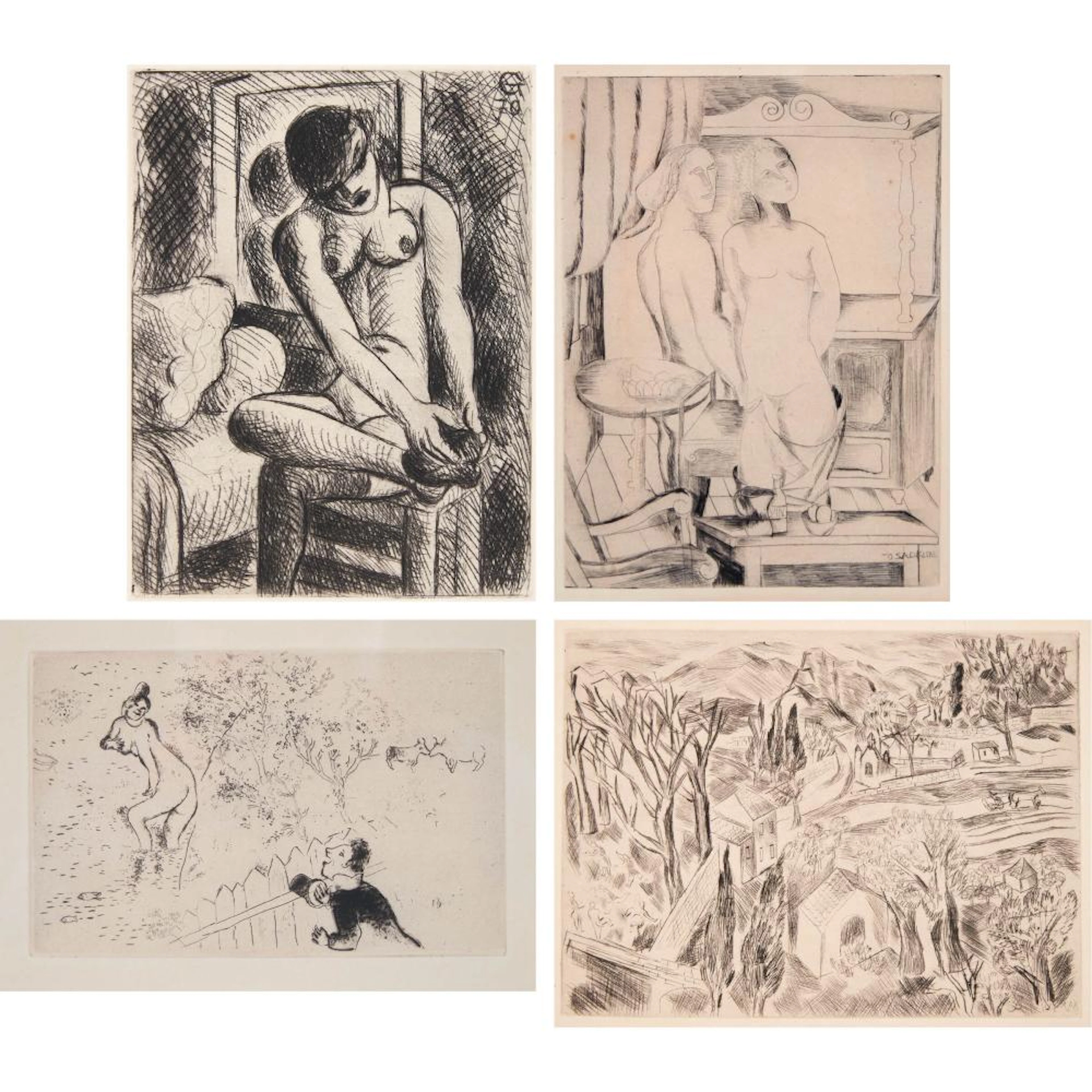 Marc Chagall (1887-1985); Valentine Prax (1897-1981); Marcel Gromaire