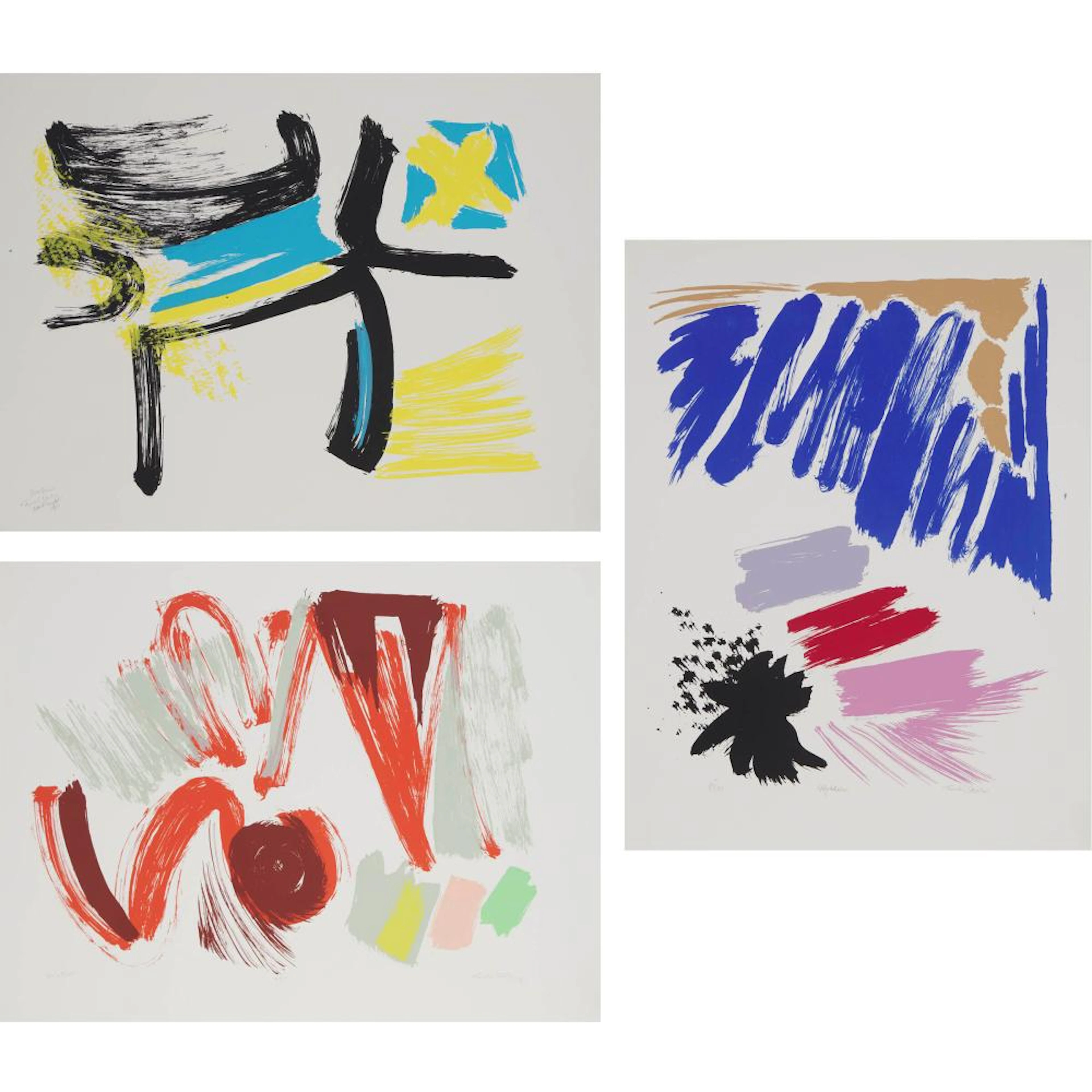 Friedel Dzubas (1915-1994), AFTERTHOUGHT, 1984; NIGHTSTAR, 1984; ABC, 1984