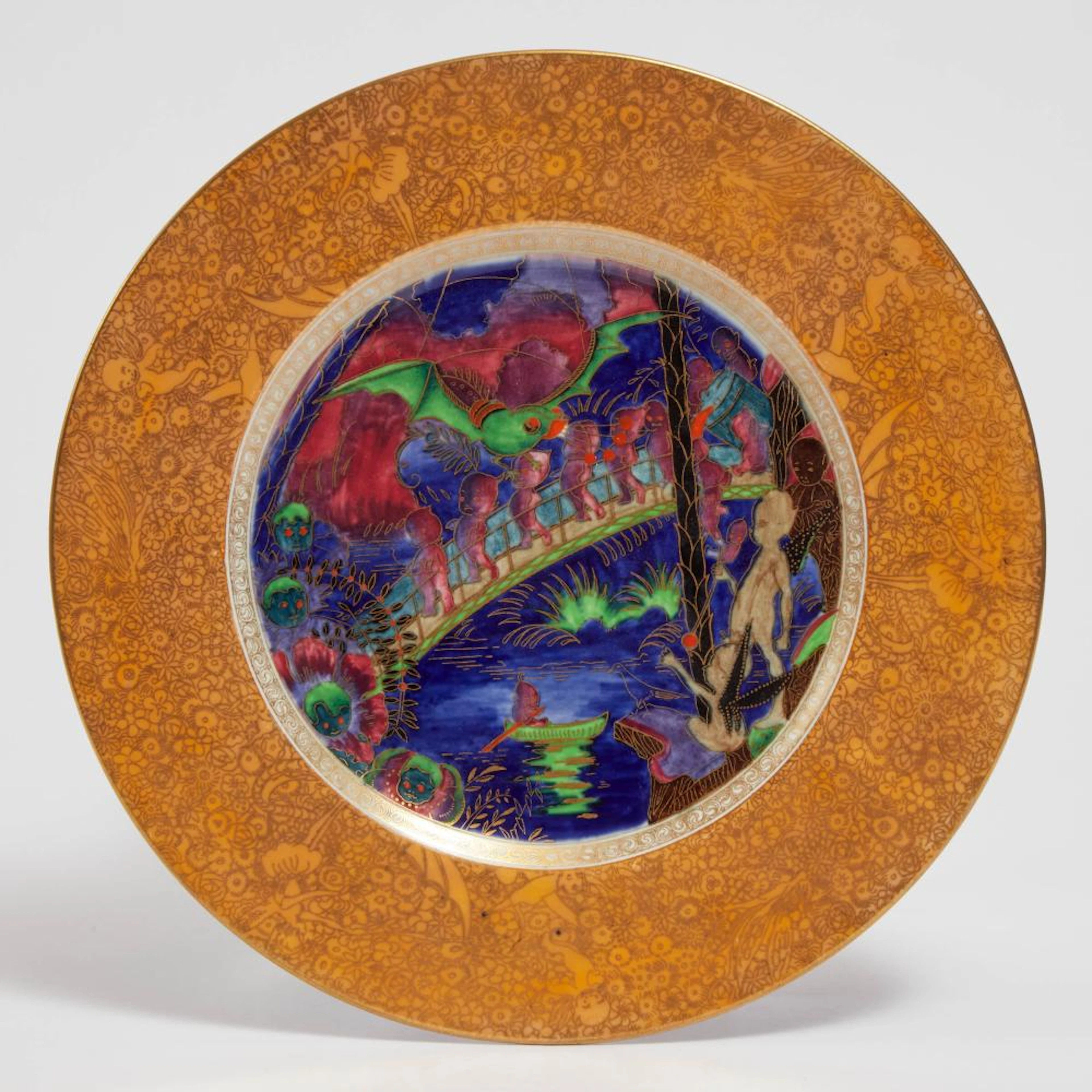 Wedgwood 'Imps on a Bridge (The Roc Centre)' Fairyland Lustre Lincoln