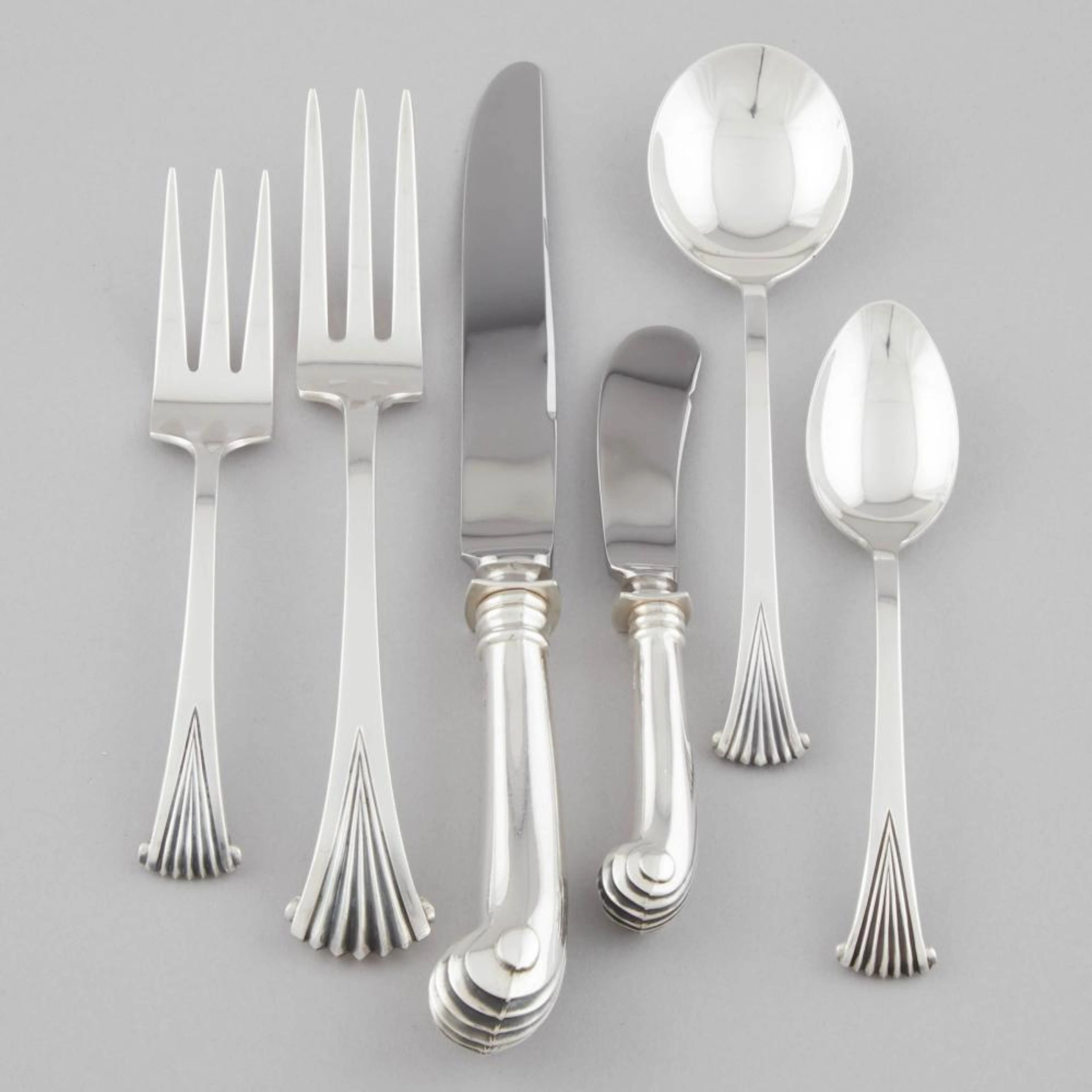 American Silver 'Onslow' Pattern Flatware Service, Tuttle Silversmiths