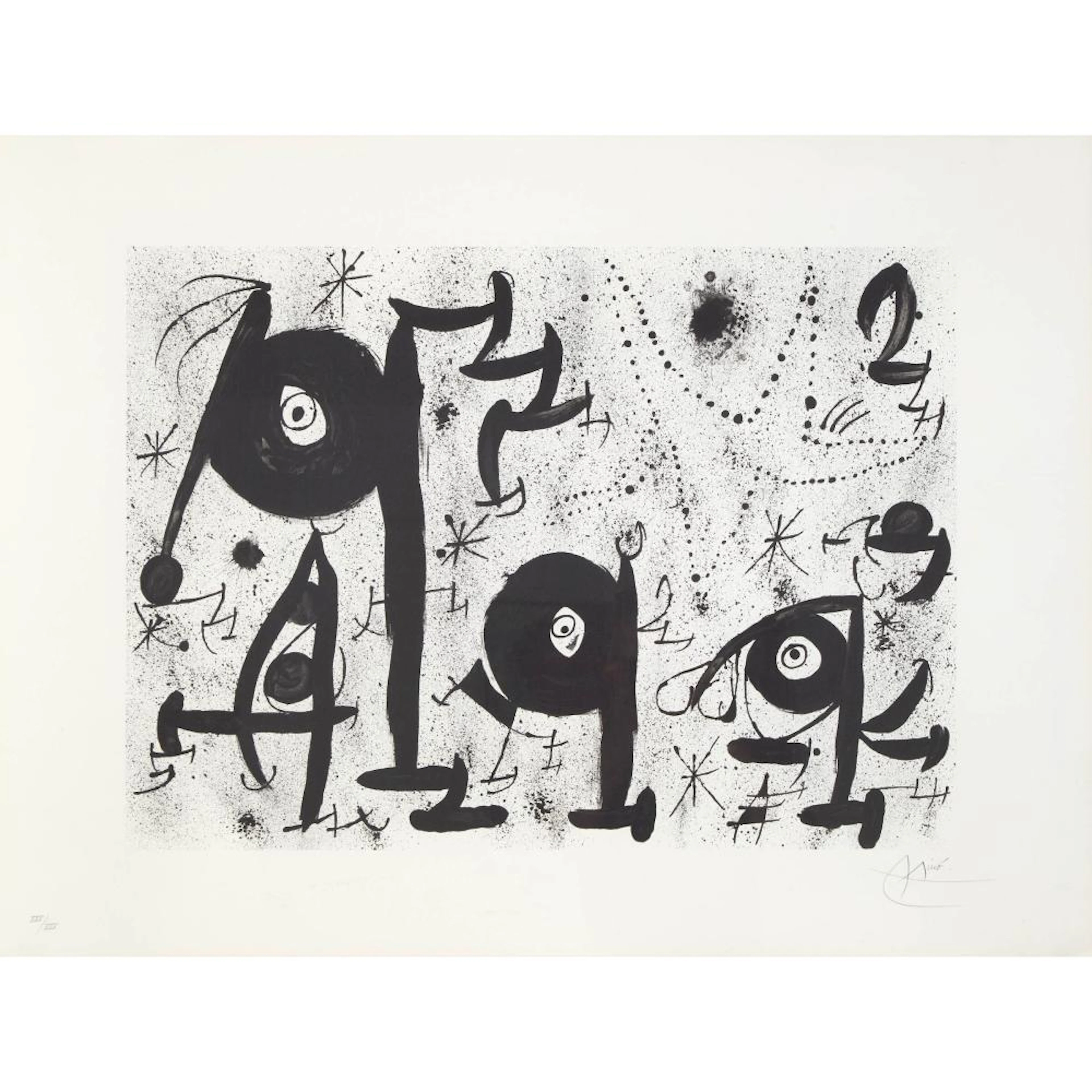 Joan Miró (1893-1983), BLUE STAR (BLACK STATE) PLATE 9, FROM HOMAGE