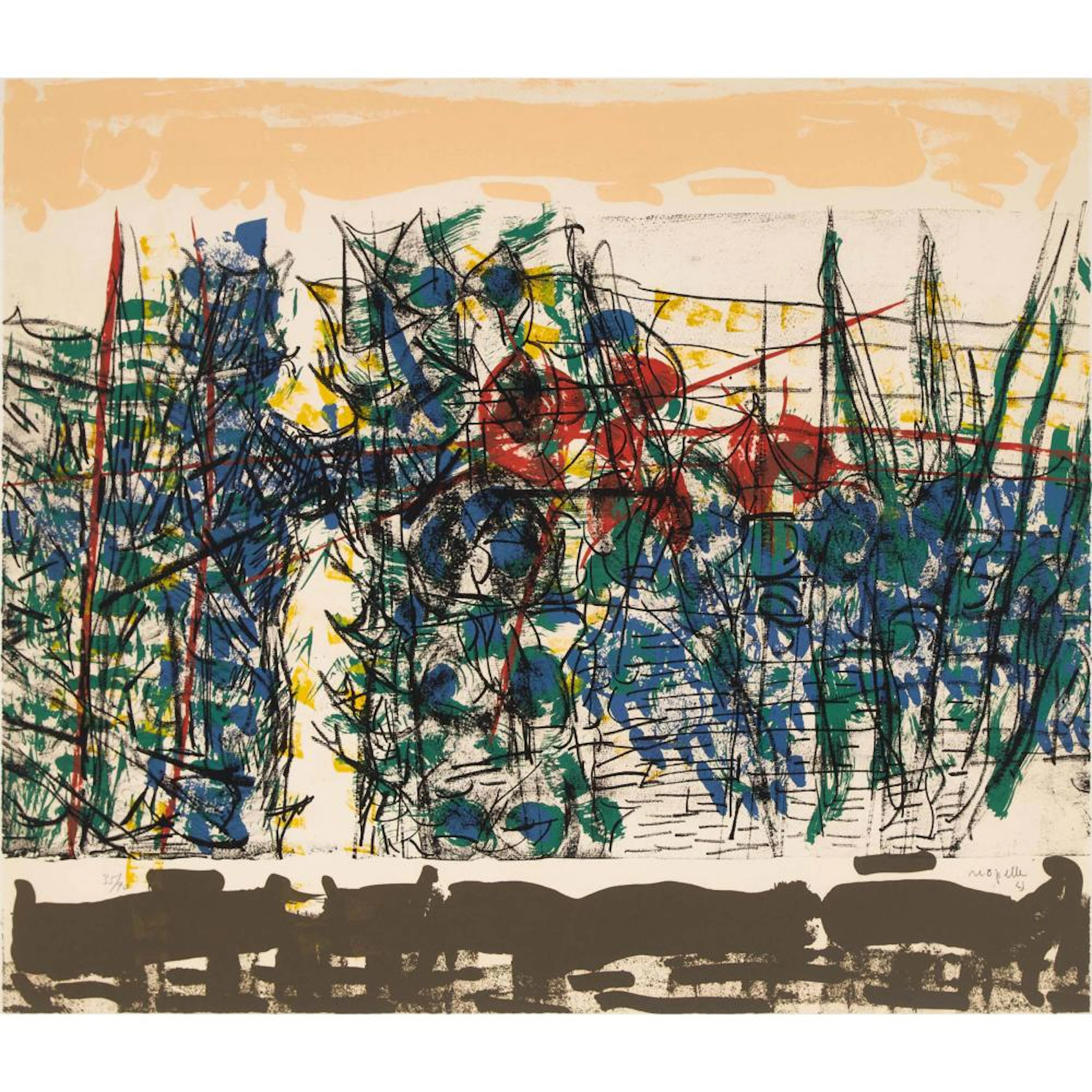 Jean Paul Riopelle, RCA (1923-2002), APRÈS-MIDI PLATE 4 FROM LE SABLIER