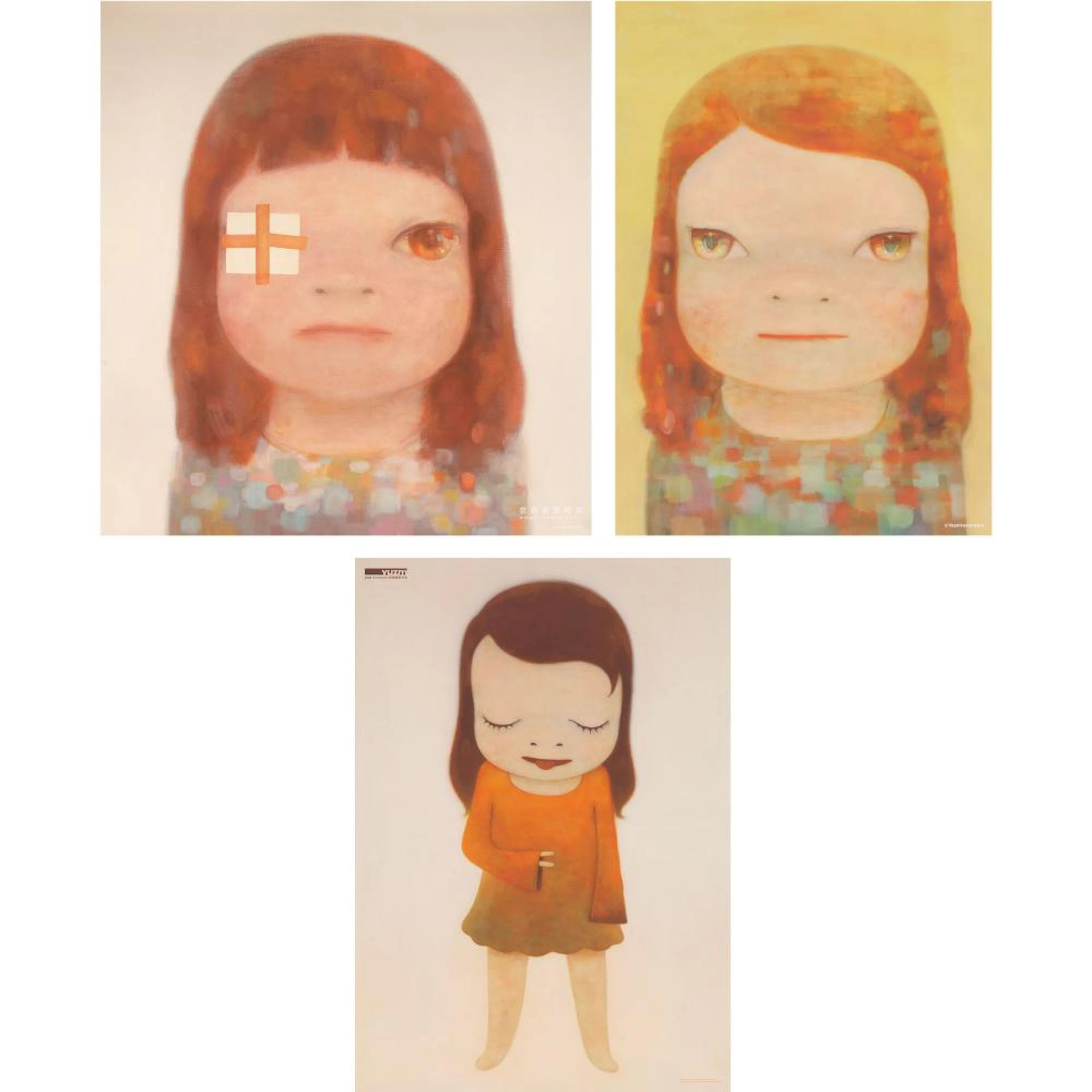Yoshitomo Nara (b. 1959), SLIGHT FEVER; JOLIE THE LITTLE THINKER;