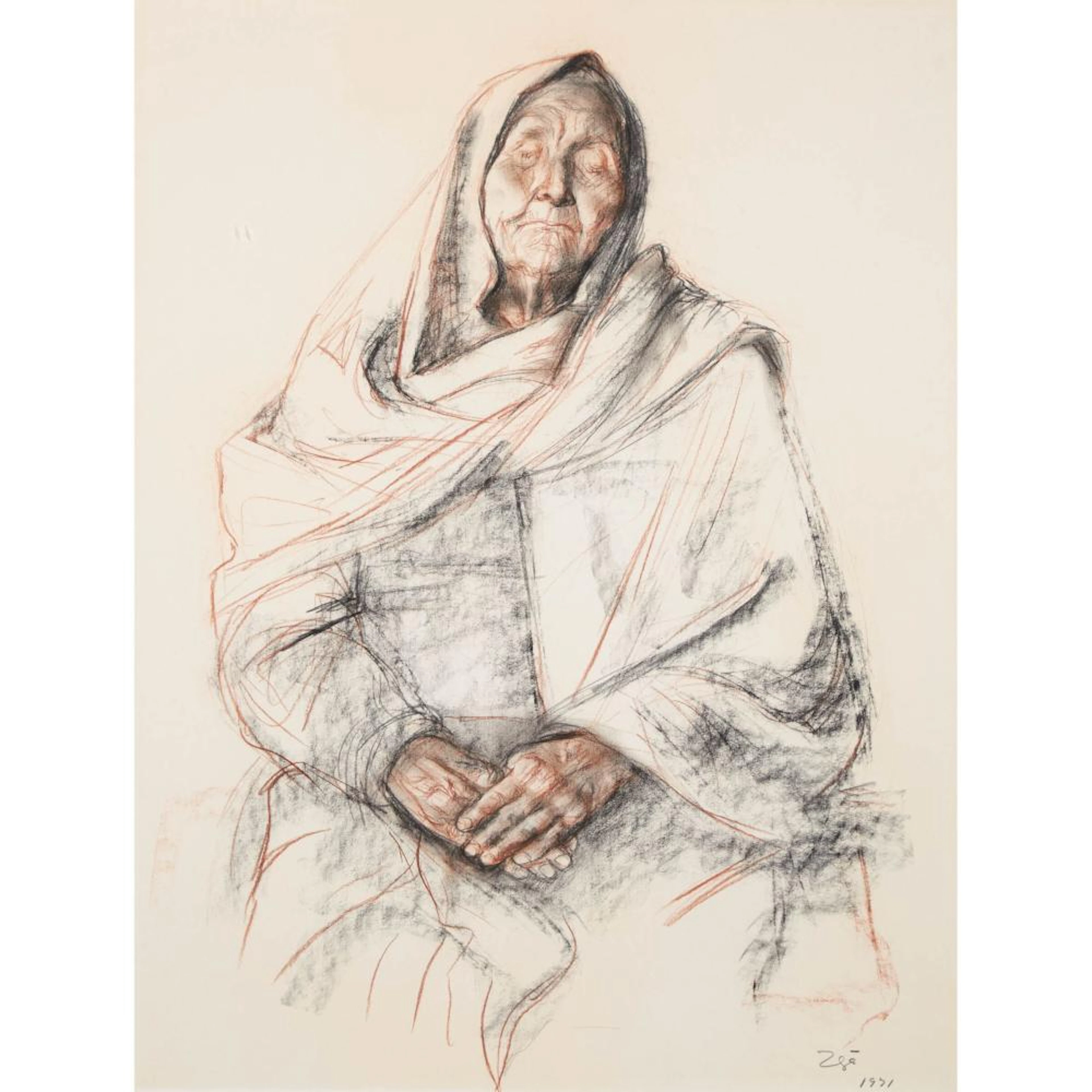 Francisco Zúñiga (1912-1998), ABUELA DESCANSANDO, 1971