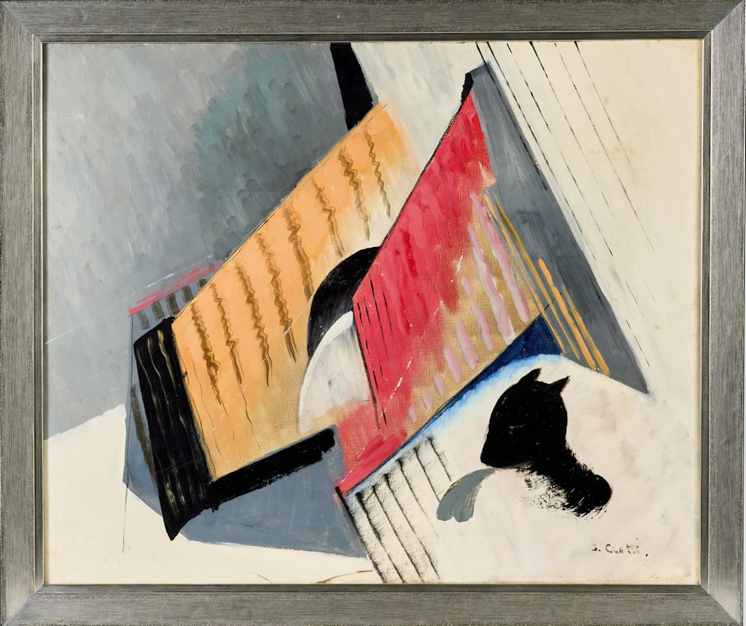 Jean CROTTI (1878-1958). Composition abstraite. Huile sur toile. Signé
