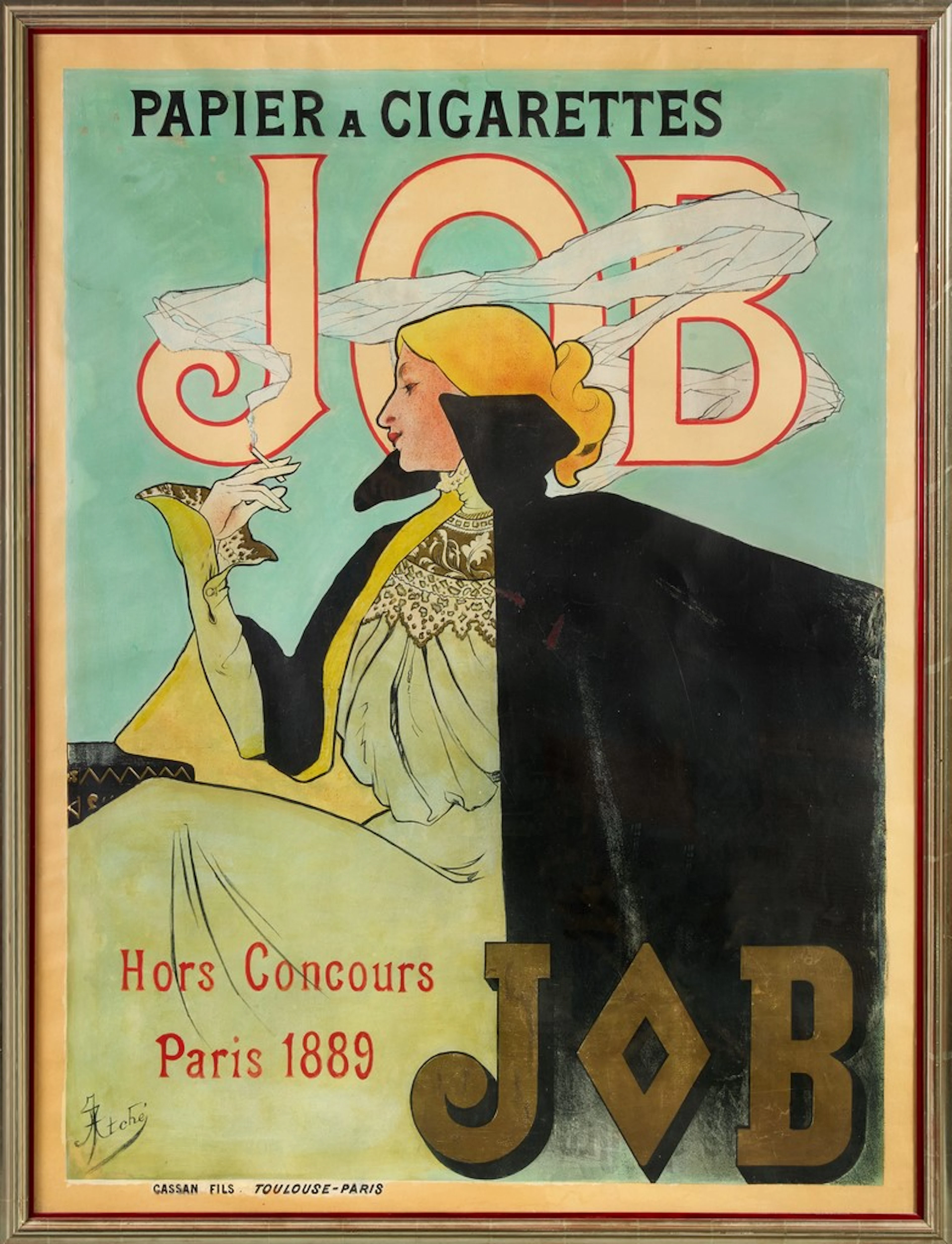 Jane ATCHÉ (Toulouse, 1872 – Paris, 1937). Papier à cigarettes JOB