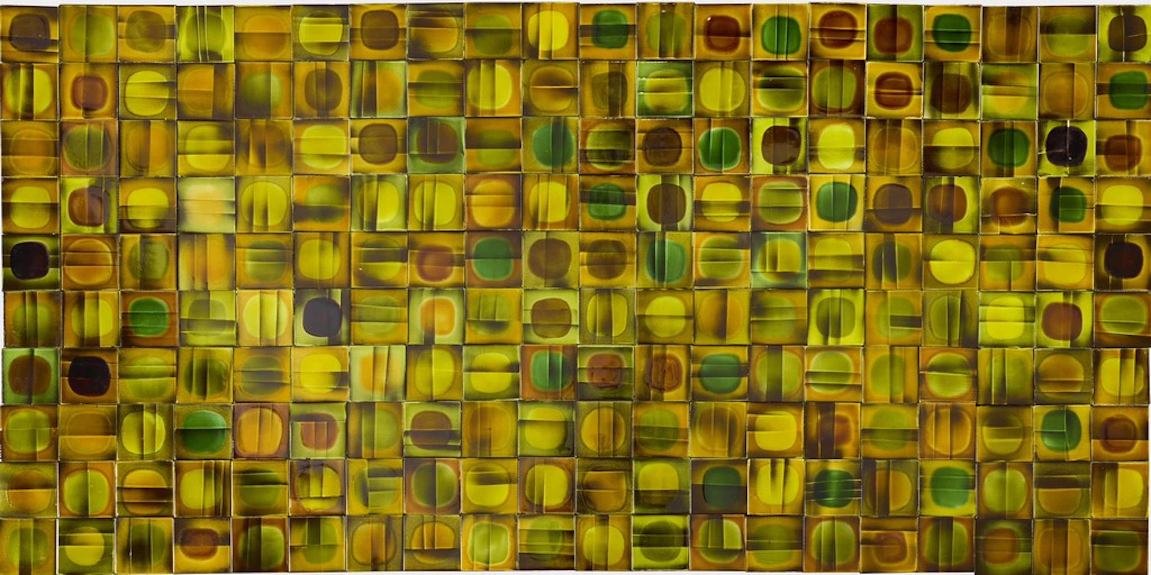 Roger CAPRON (1922-2006). Suite de 200 carreaux modèle " Planète "