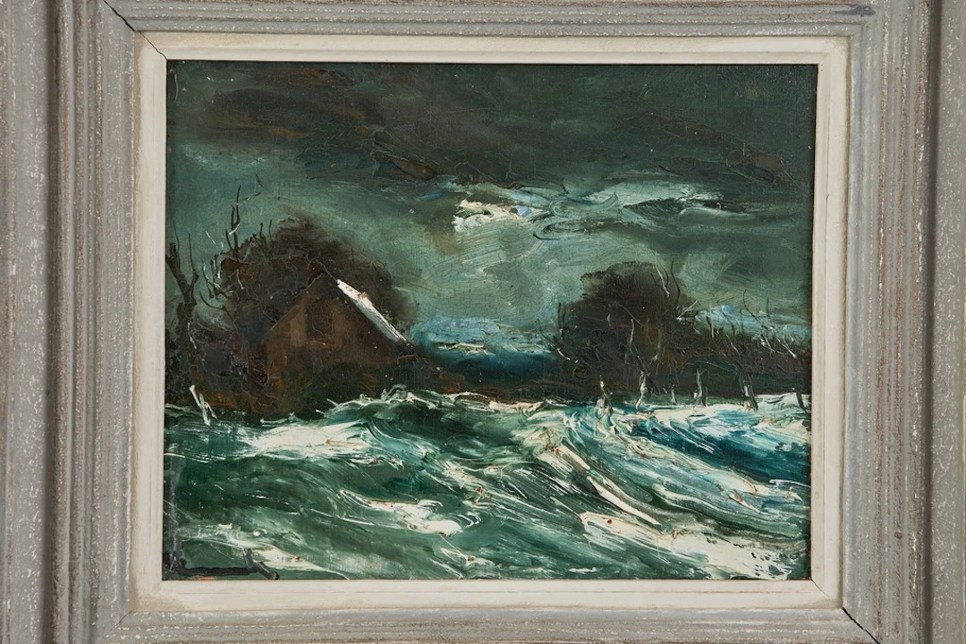 Maurice de VLAMINCK (1876-1968) Paysage sous la neige, huile sur toile