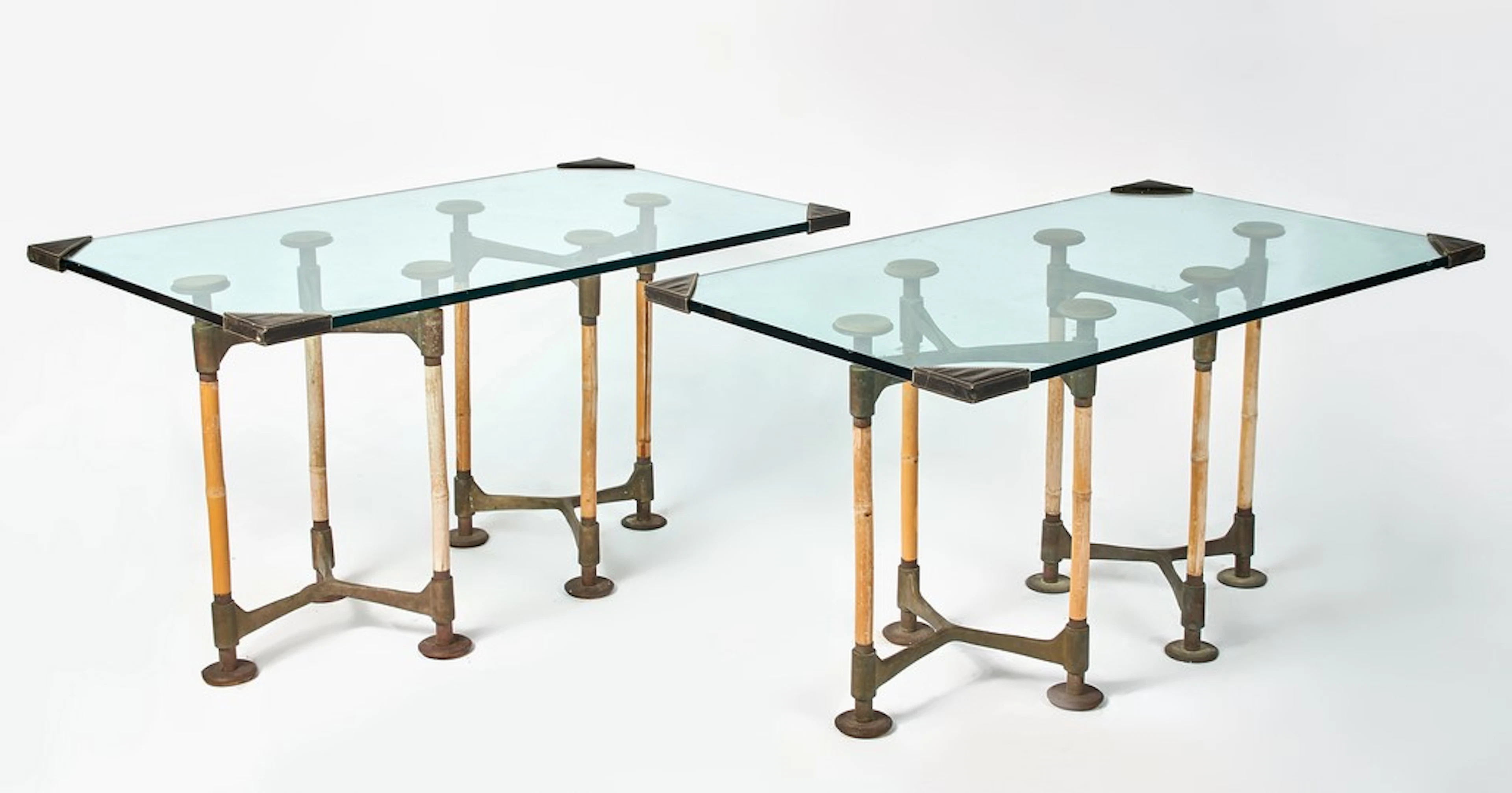 Ronald Cecil SPORTES (1943-2025). Paire de tables basses le piétement