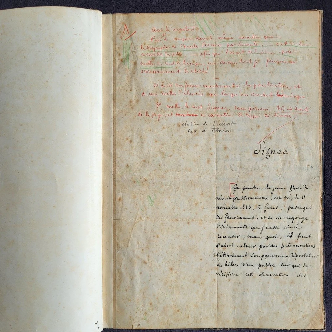 [MANUSCRIT] [BEAUX-ARTS] Félix FENEON - Les hommes d’aujourd’hui -