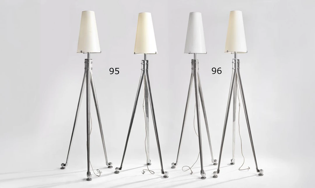 Ronald Cecil SPORTES (1943-2025). Paire lampadaires réalisés pour
