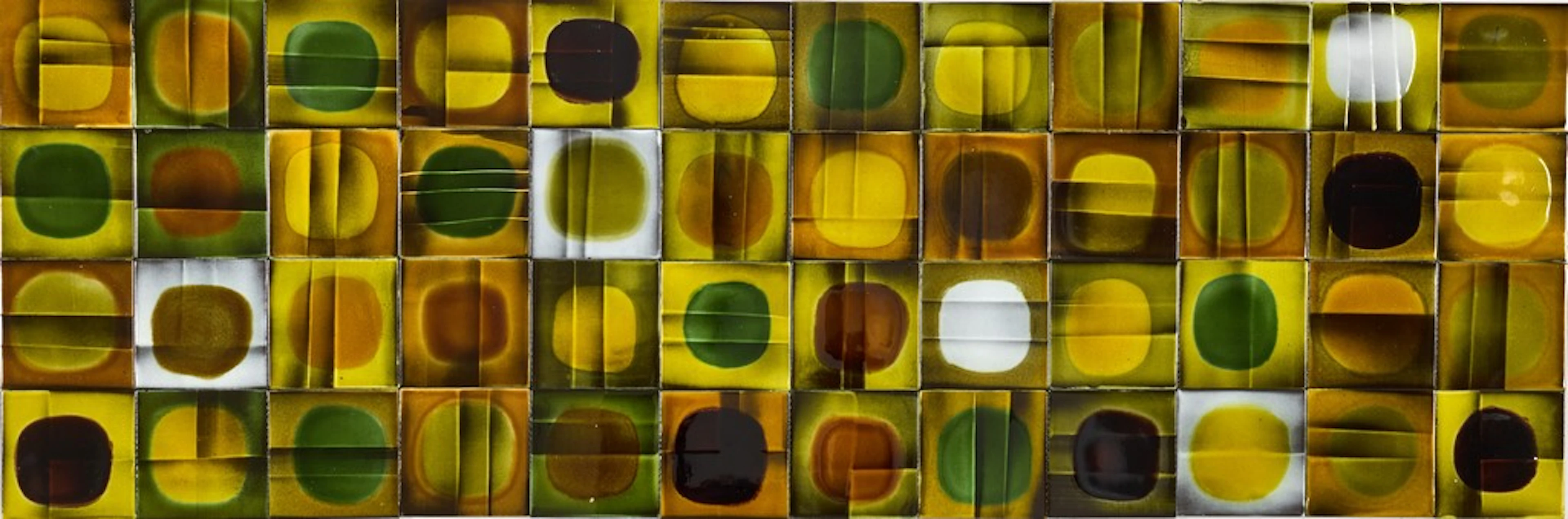 Roger CAPRON (1922-2006). Suite de 48 carreaux modèle " Planète "