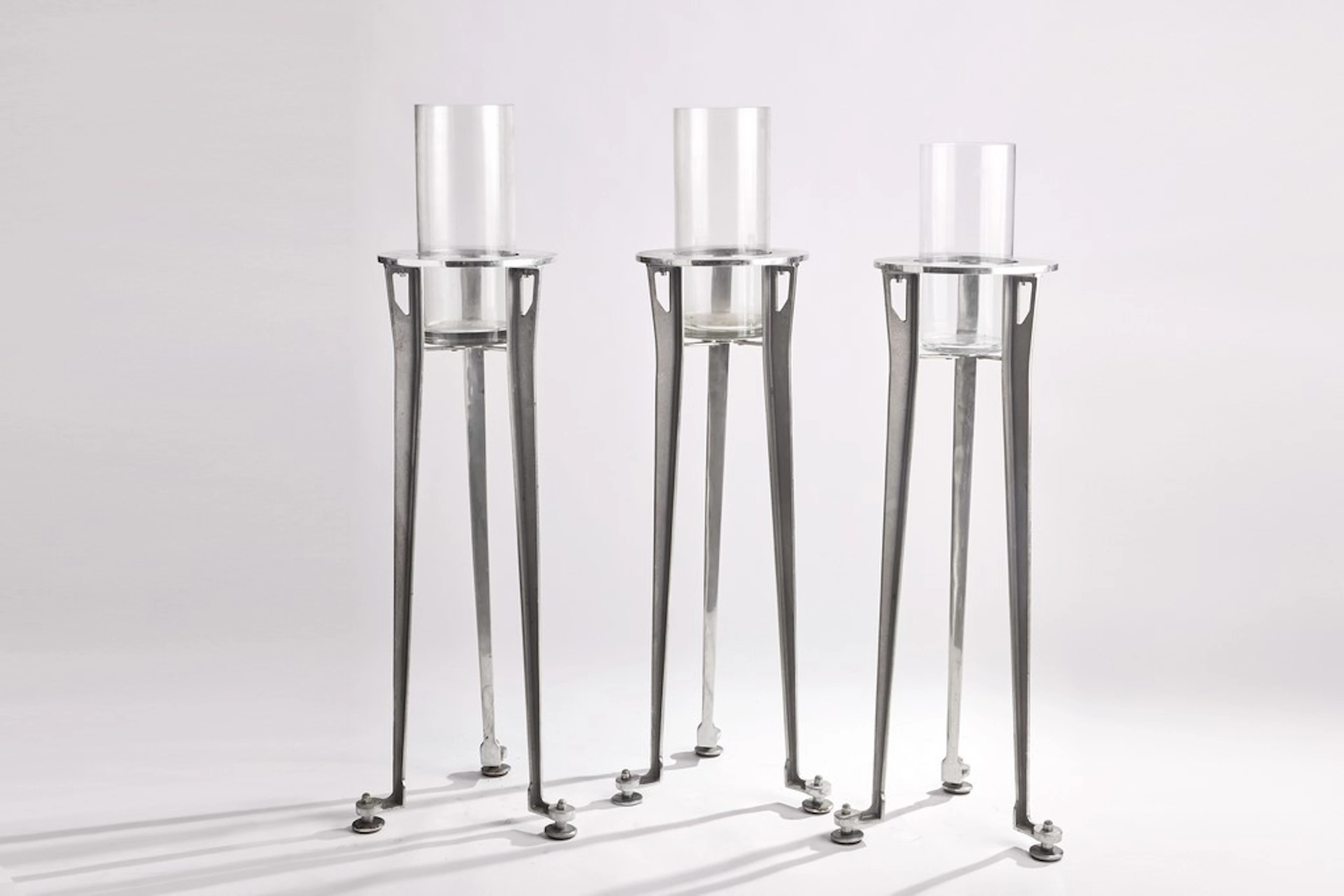 Ronald Cecil SPORTES (1943-2025) Réunion de trois vases sur piètement