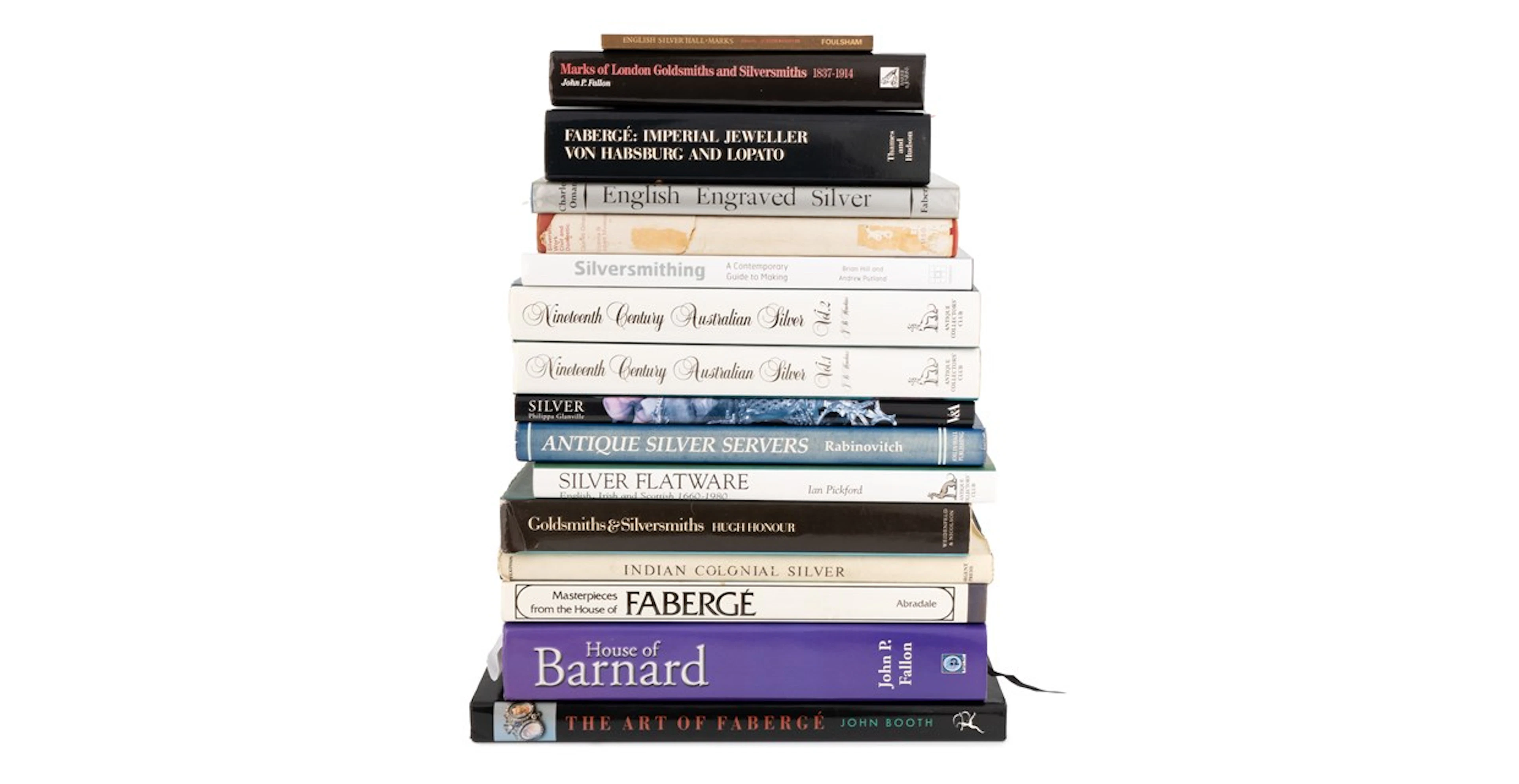 A collection of silver reference books