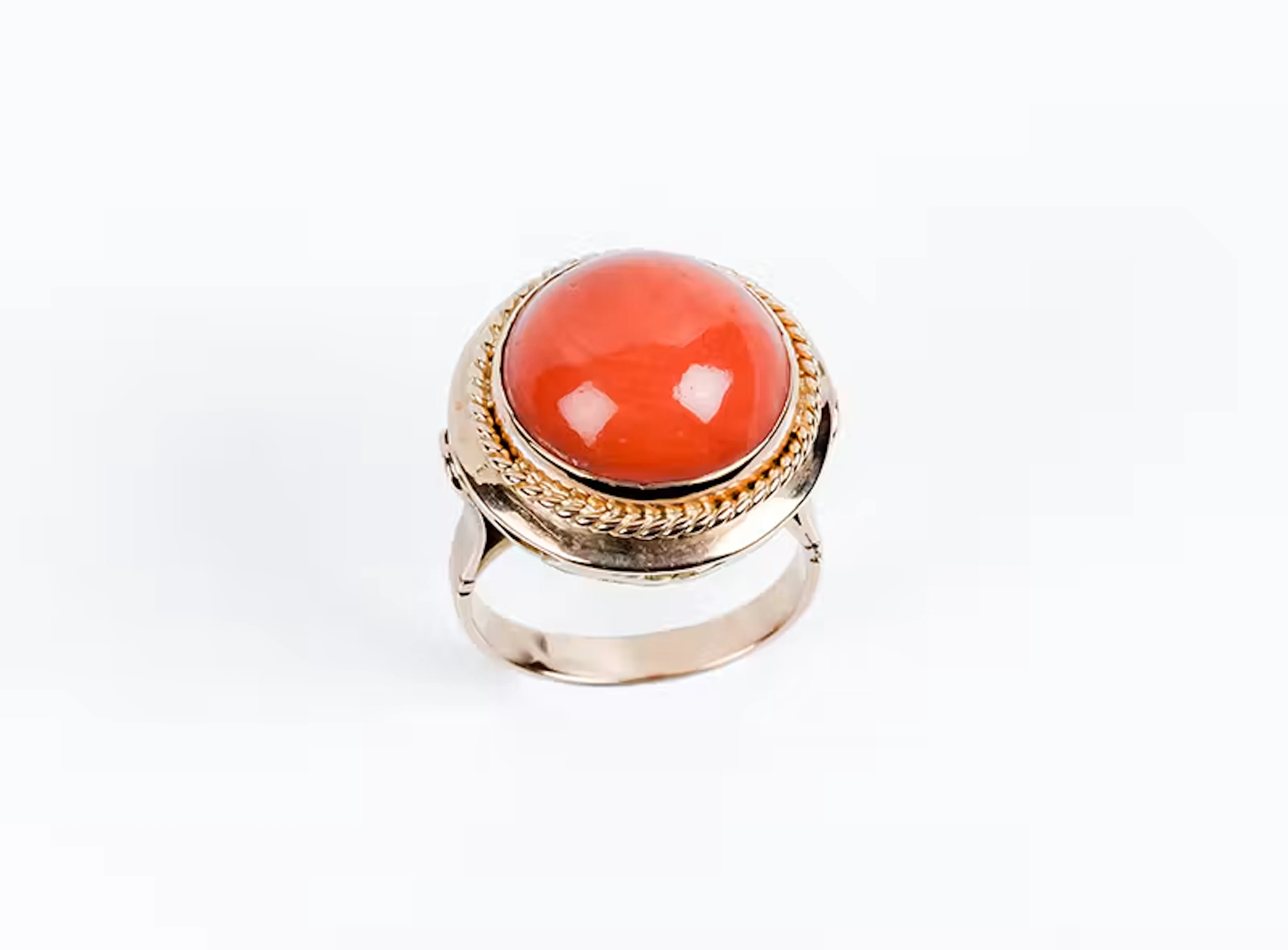 Sortija vintage en oro rosa 18 K
