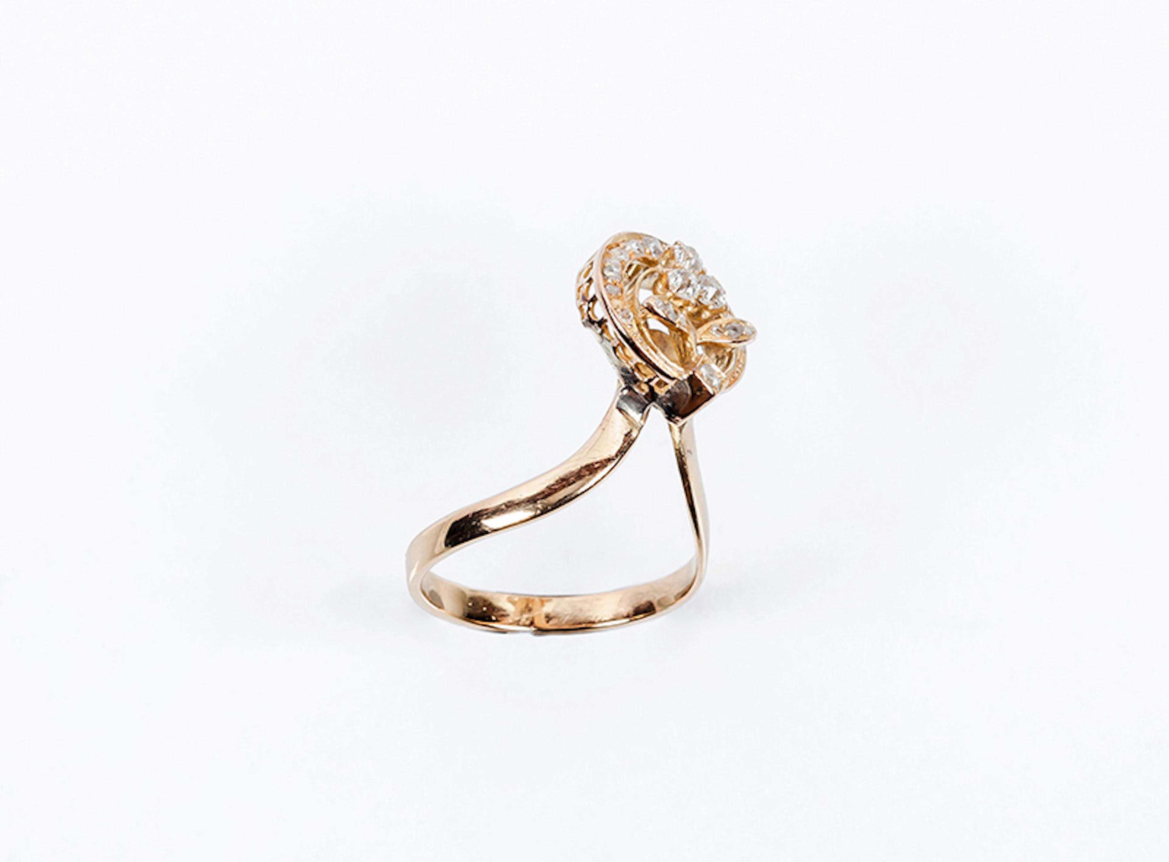 Sortija vintage en oro amarillo 18 K