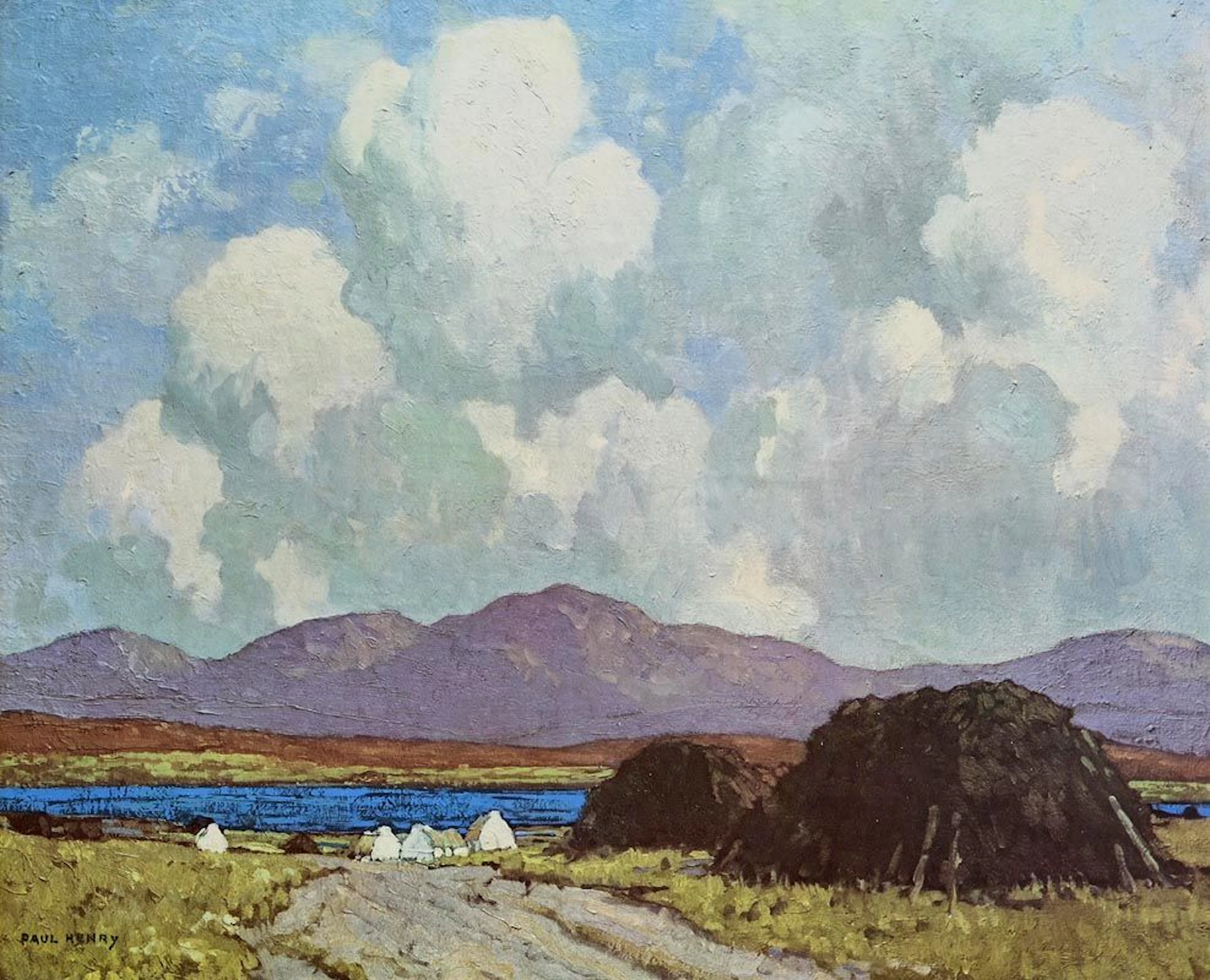 Paul Henry (1876-1958) Cottages and Peat Stacks