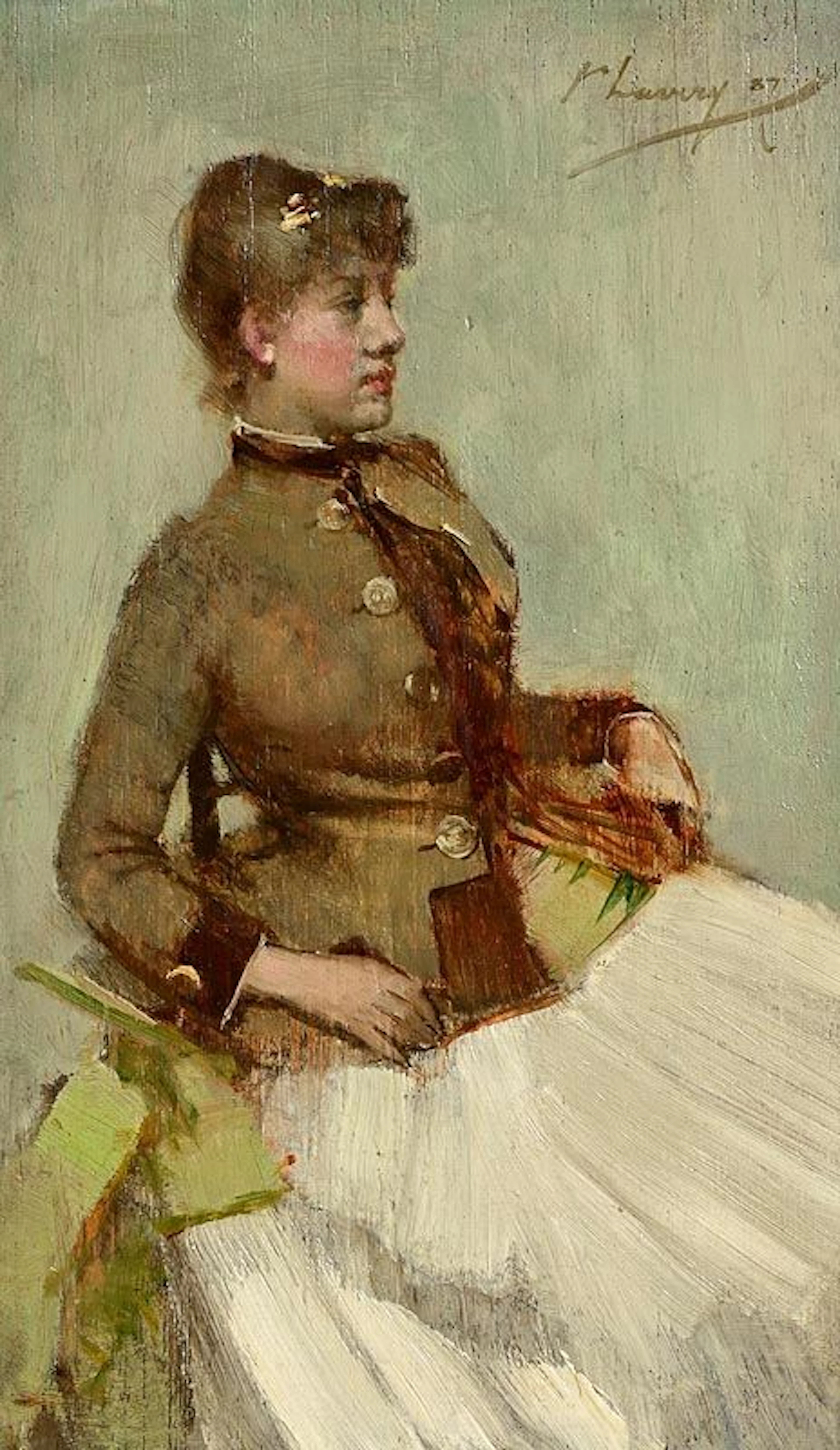 Sir John Lavery (1856-1941) A French Girl (1887)
