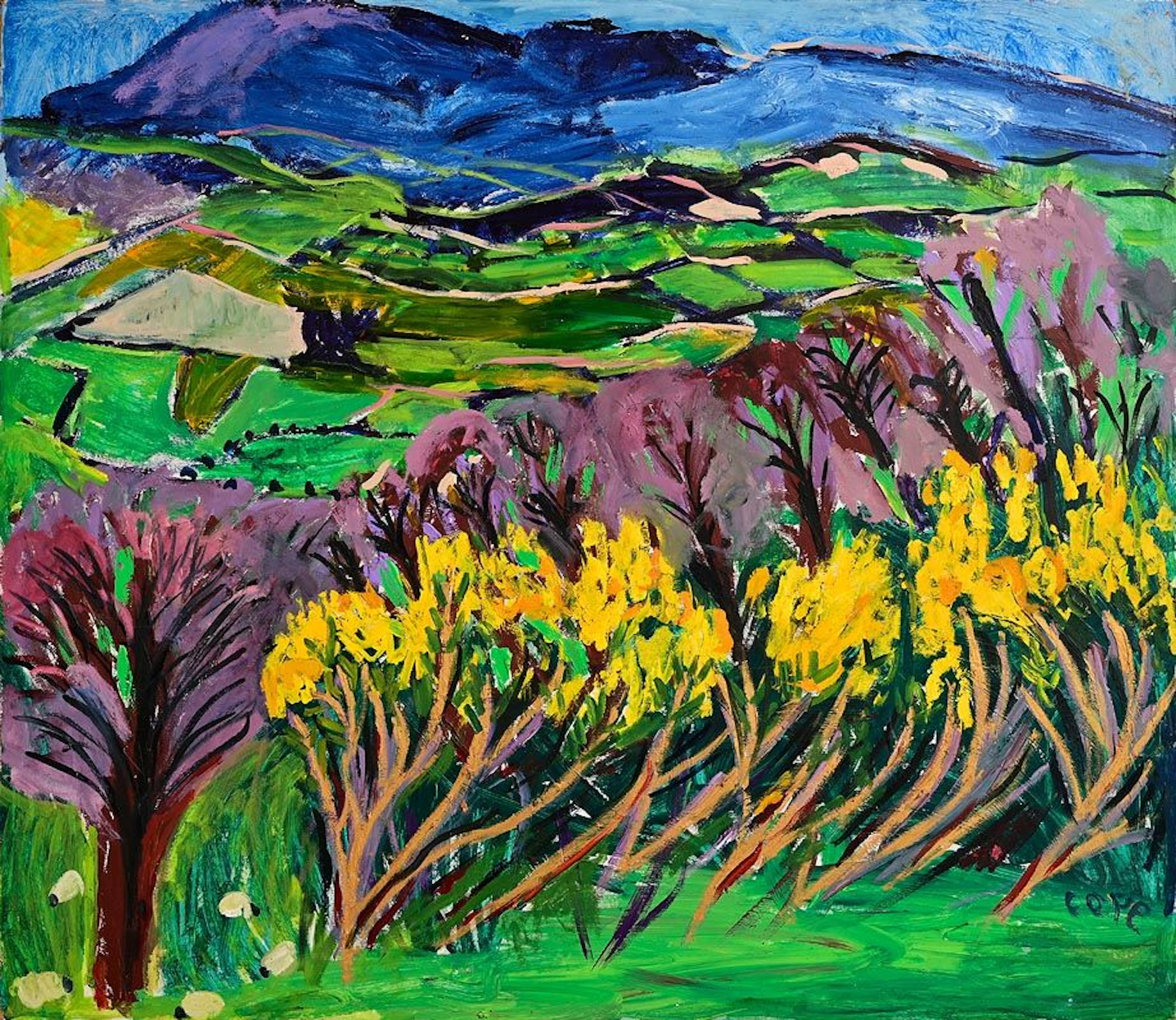 Elizabeth Cope (b.1952) View from Mount Leinster