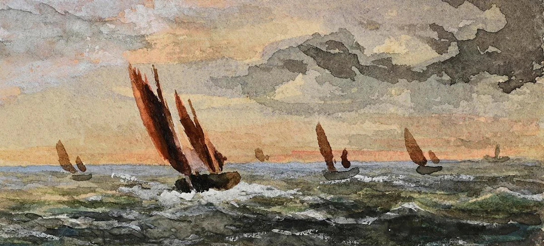 Susan Letitia Lyle (fl 1882-1889) In Full Sail
