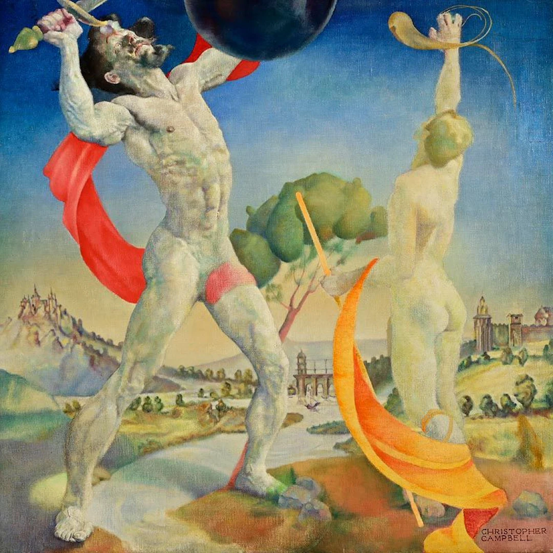 Christopher Campbell (20th Century) Victory of David Over Goliath