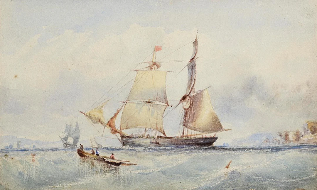 Edwin Hayes (1820-1904) Full Sails