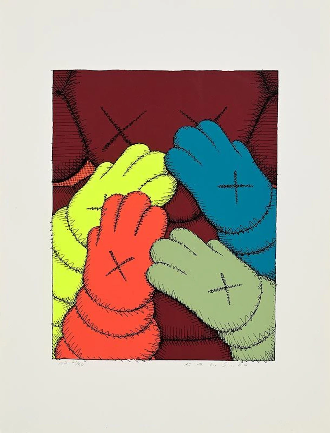 Kaws (b.1974) Untitled (from the Urge Portfolio) (2020)