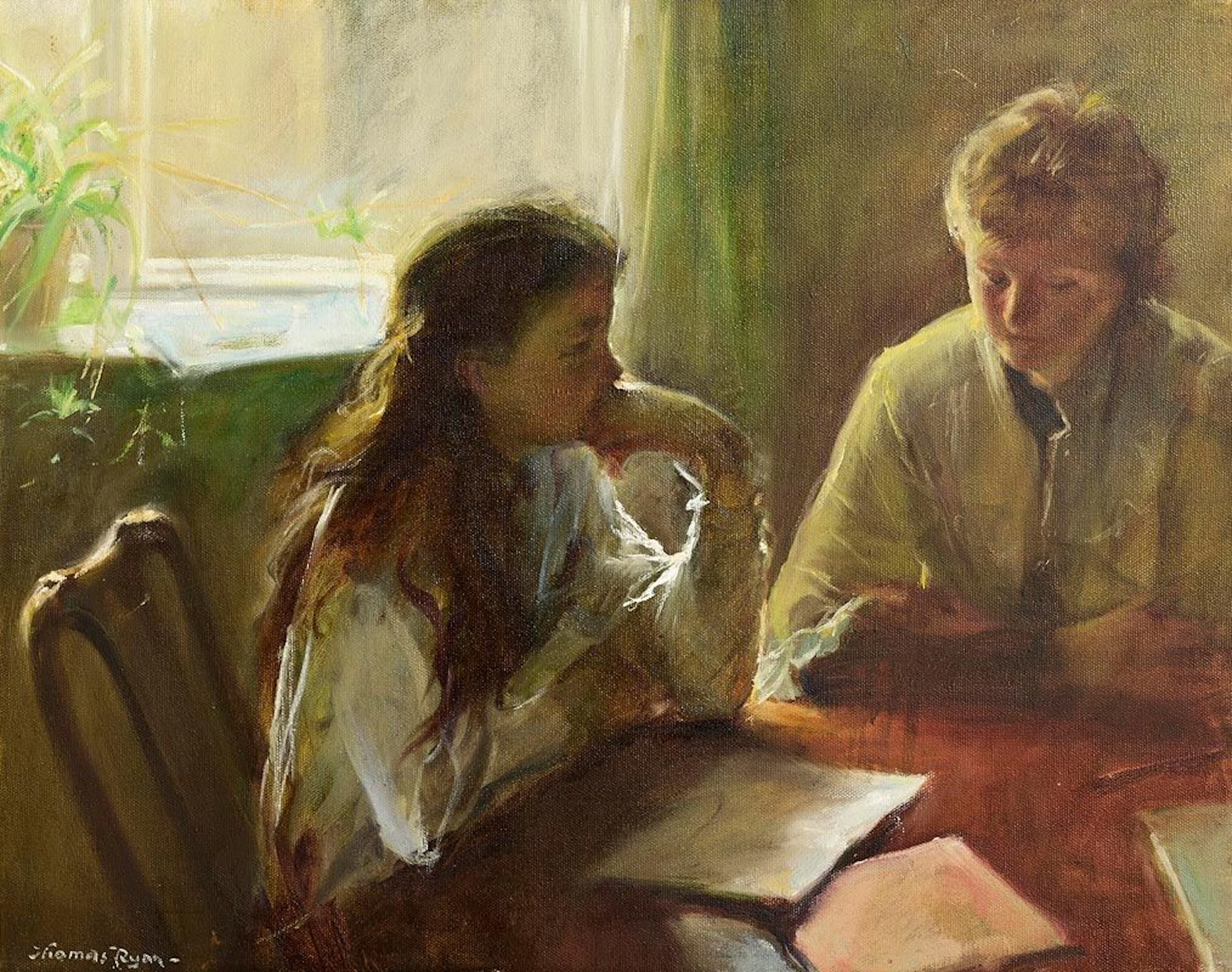 Thomas Ryan (b.1929) The Lesson (1984)