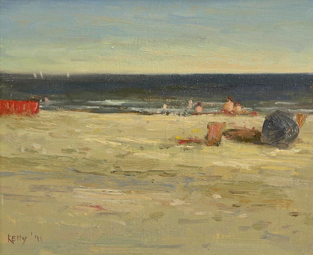 Paul Kelly (b.1968) On the Beach, Wexford (1991)