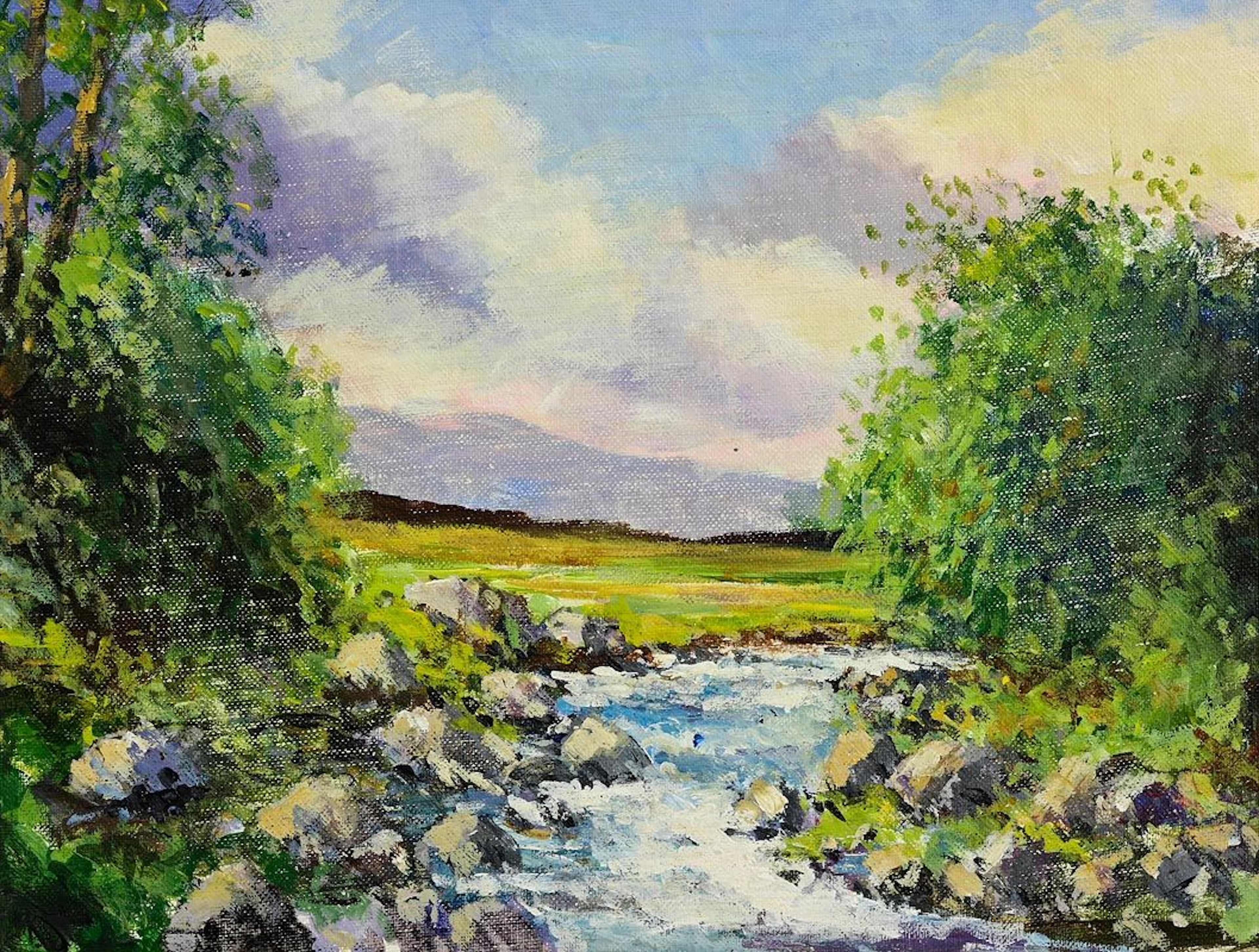 Norman J. McCaig (1929-2001) River and Mountain Landscape