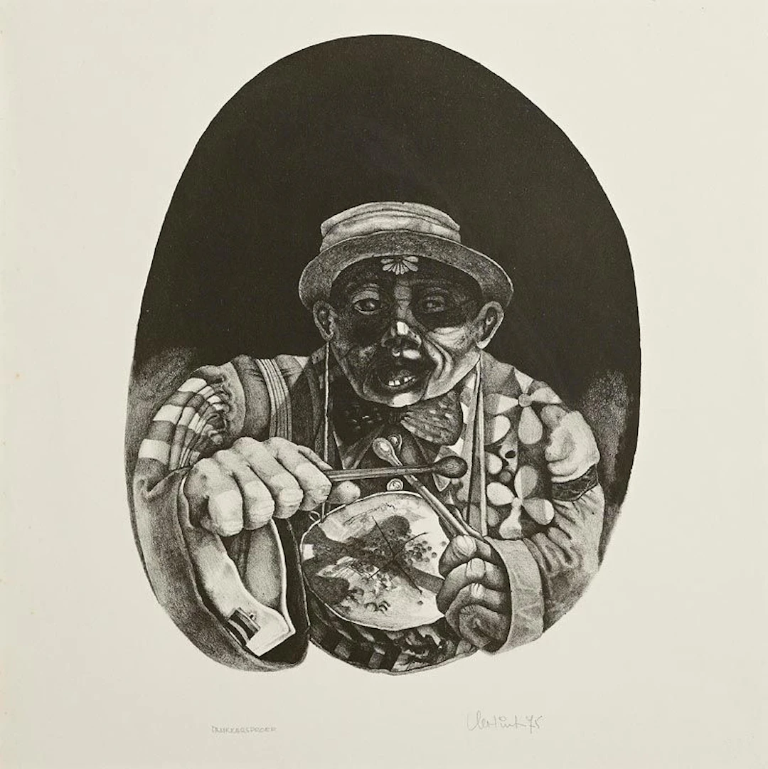 20th Century Dutch School Portrait (Drummer)