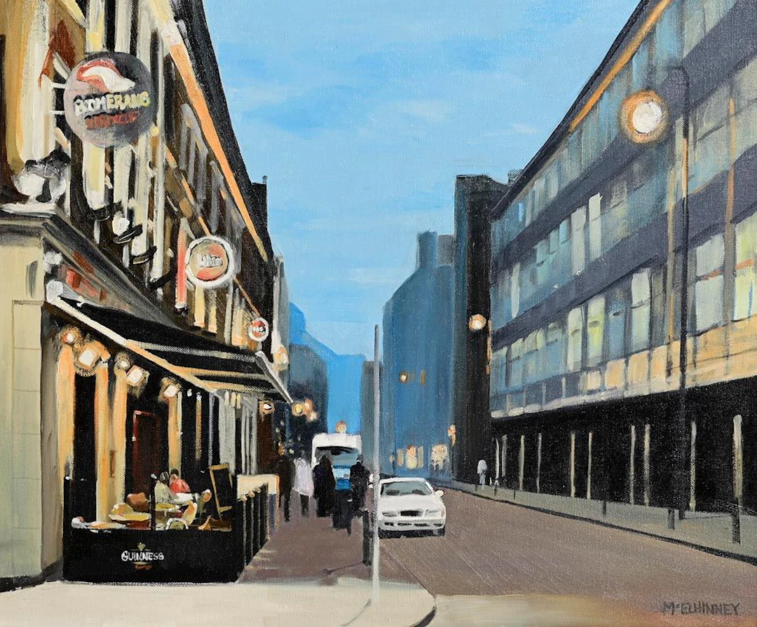 David McElhinney (b.1972) A Quiet Night on Fleet Street (2005)