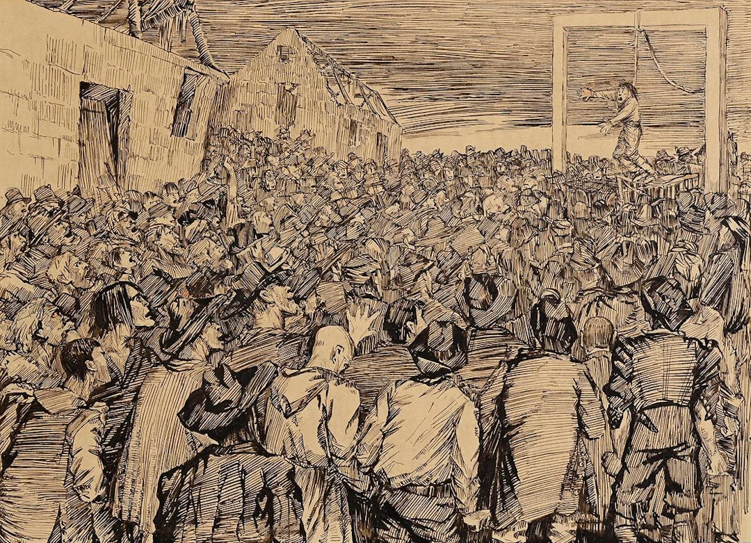 Jack Butler Yeats (1871-1957) Scene from the Sack of Baltimore (c.1890-91)