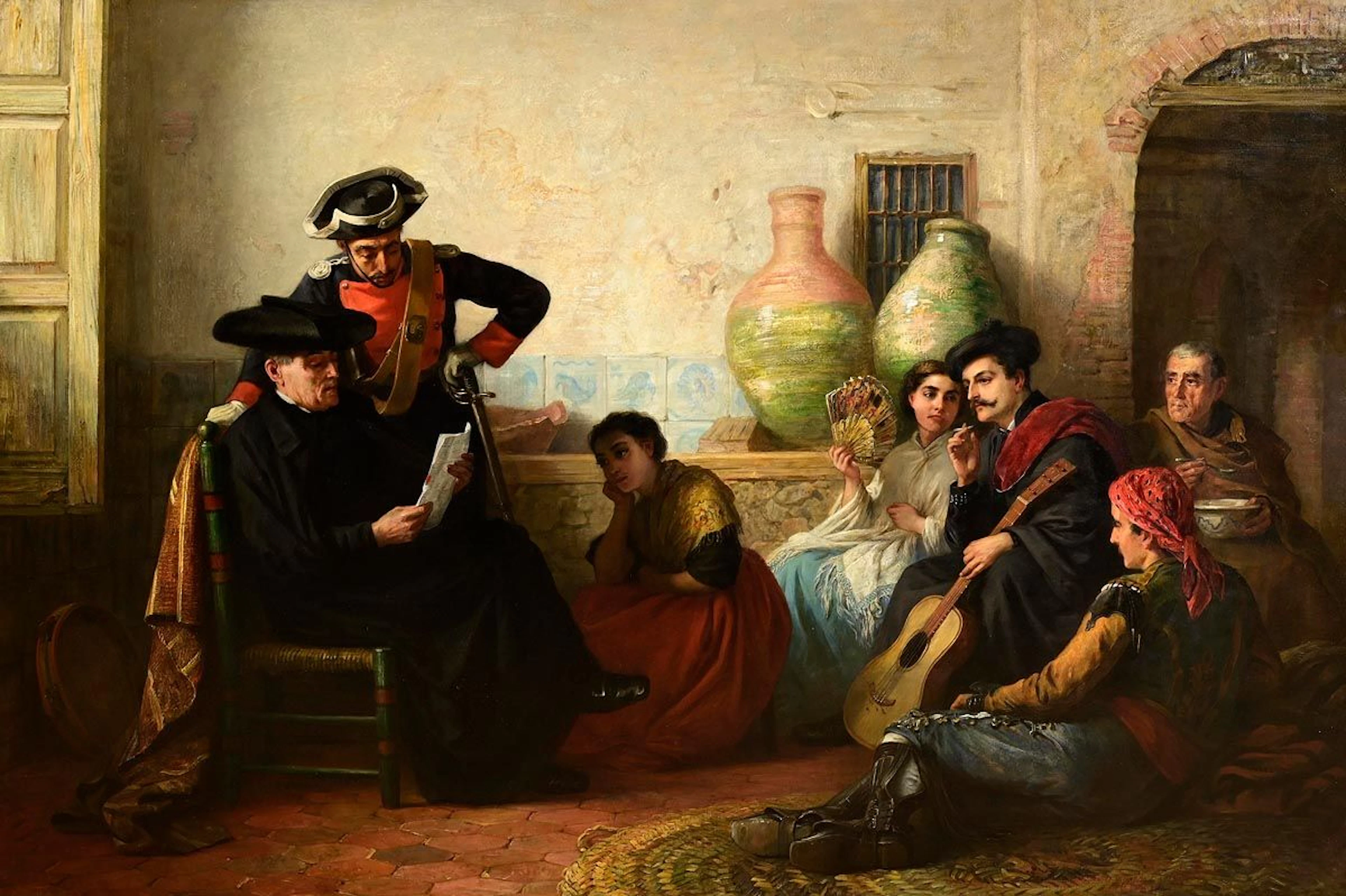Edwin Longsden Long (1829-1891) News from the War (1869)