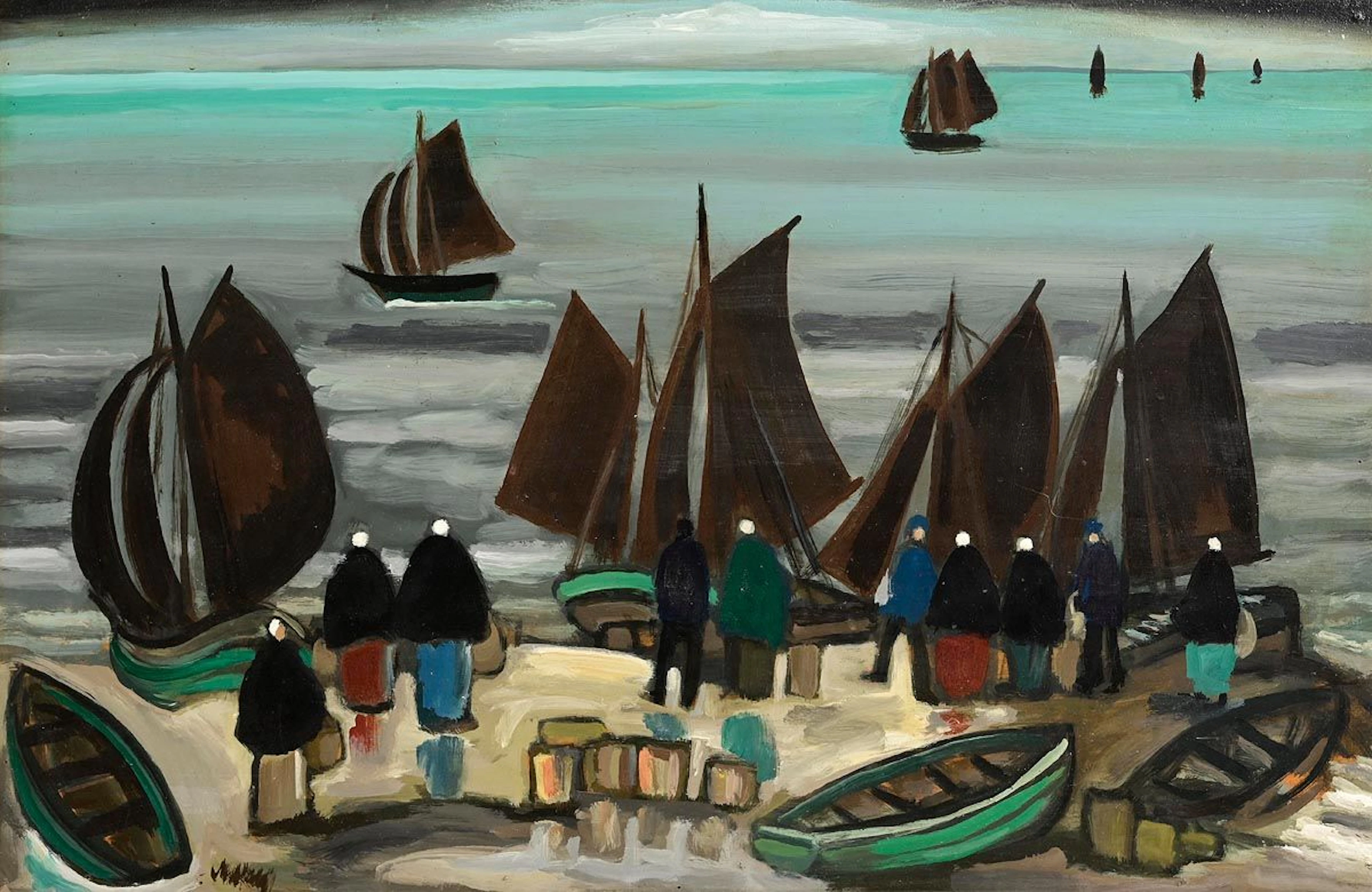 Markey Robinson (1918-1999) Awaiting the Catch