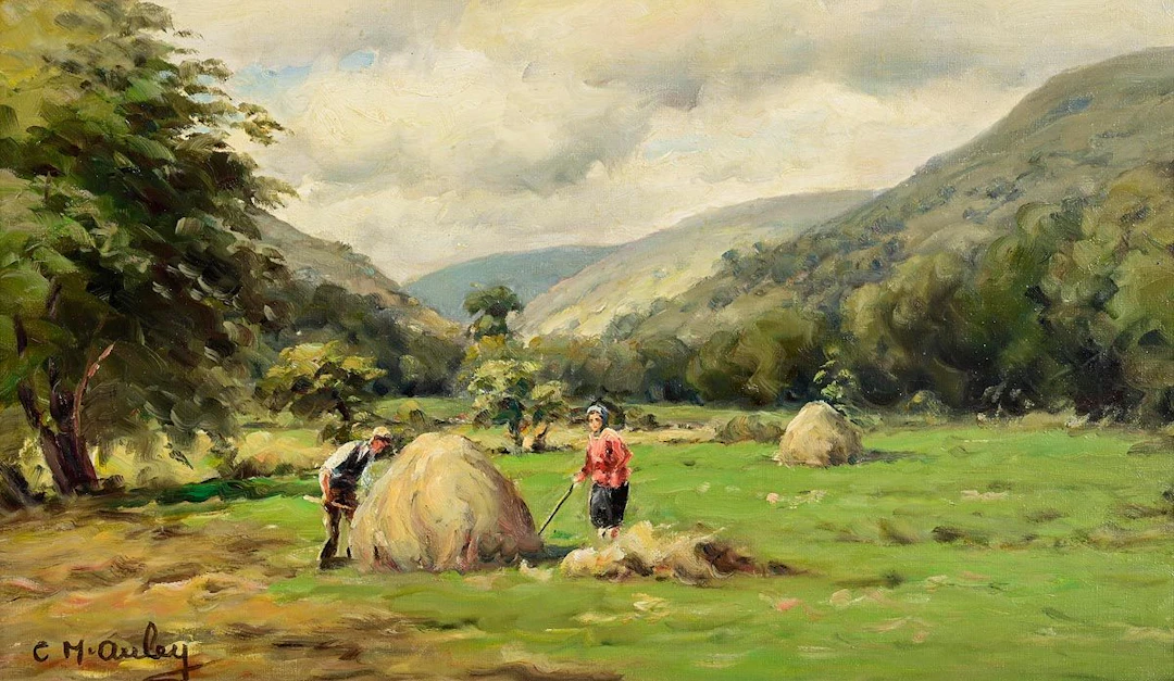 Charles J. McAuley (1910-1999) Hay Ricks, Glendun