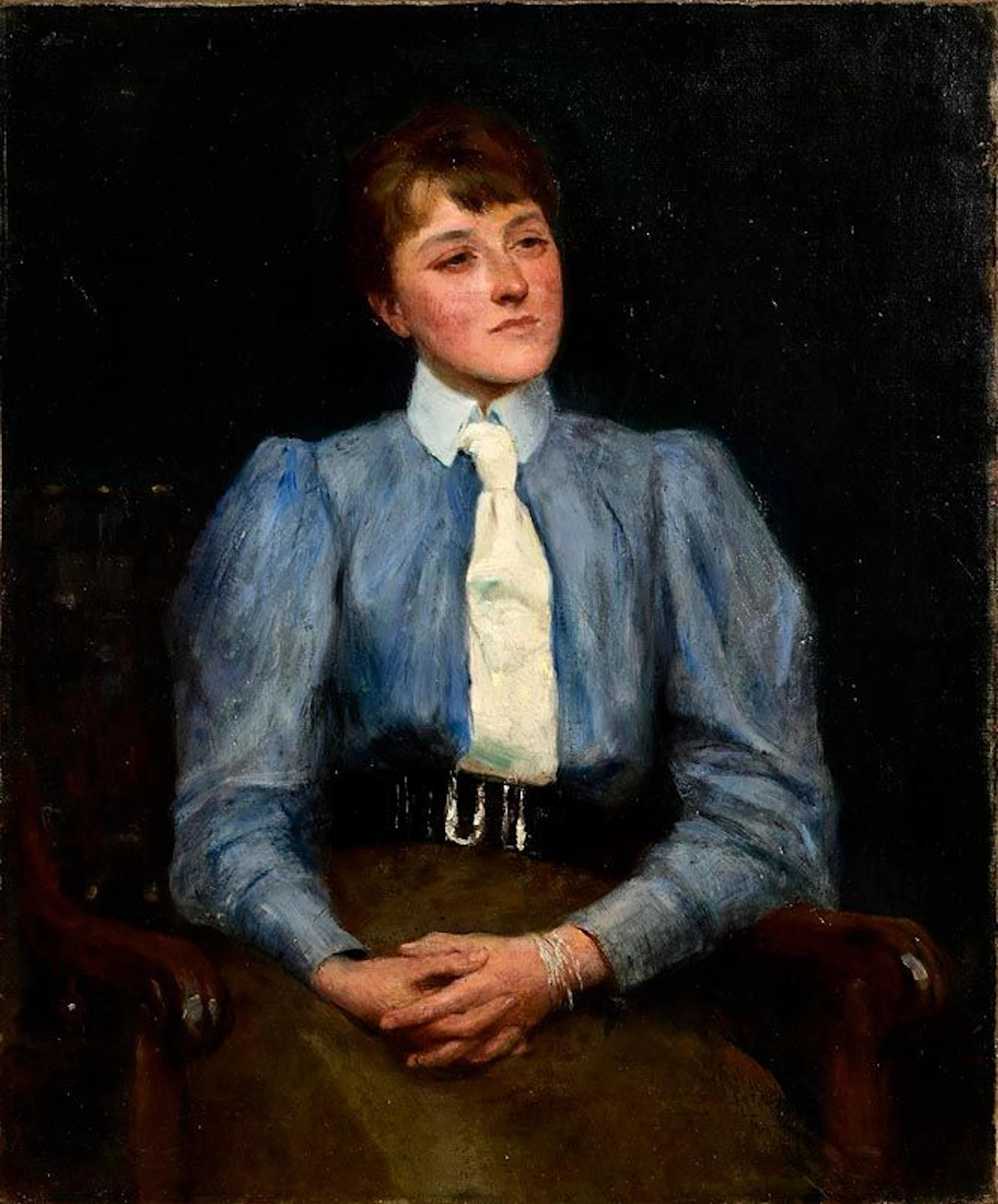 John Butler Yeats (1839-1922) Portrait of a Young Woman, Possibly Lily Yeats