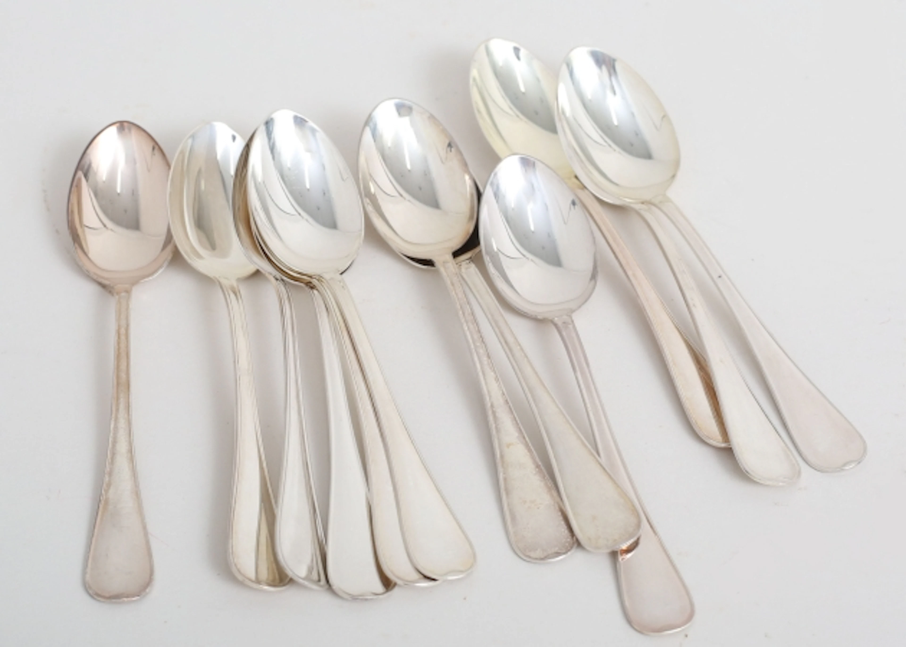 Kaffeskedar 12 stycken silver