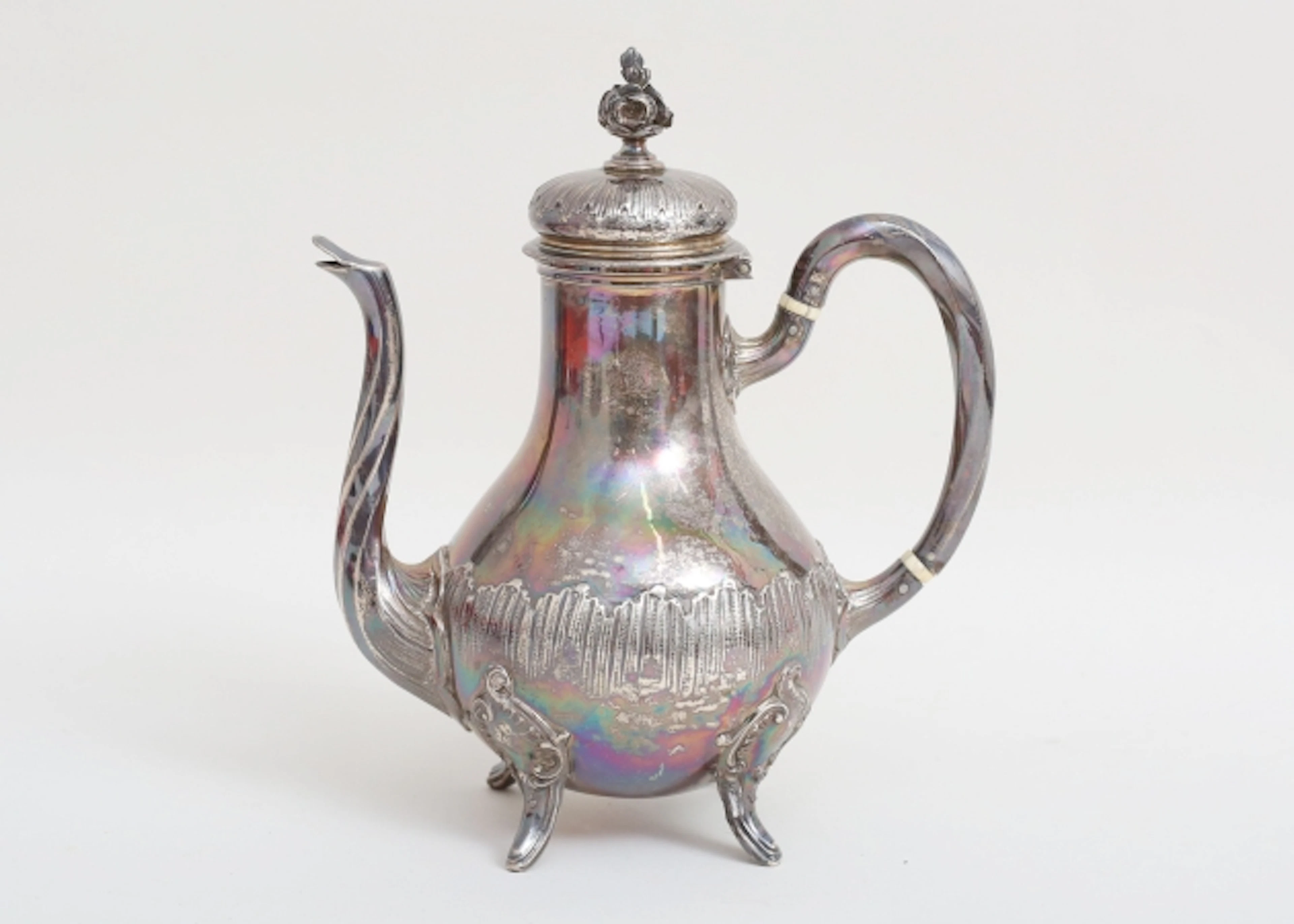 Kaffekanna rokokostil silver