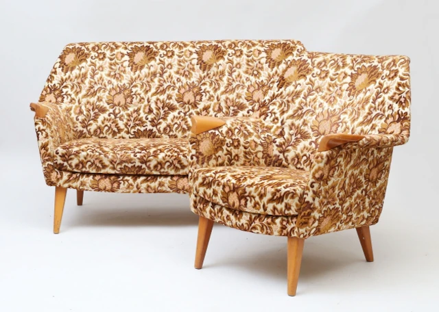 Soffa samt fåtölj retro